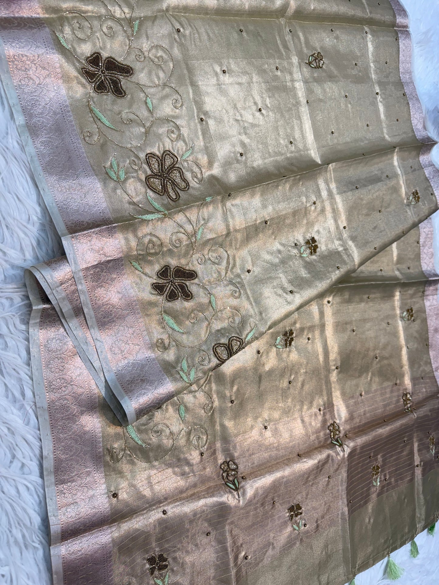 tissue kota handwork banarasi saree se
