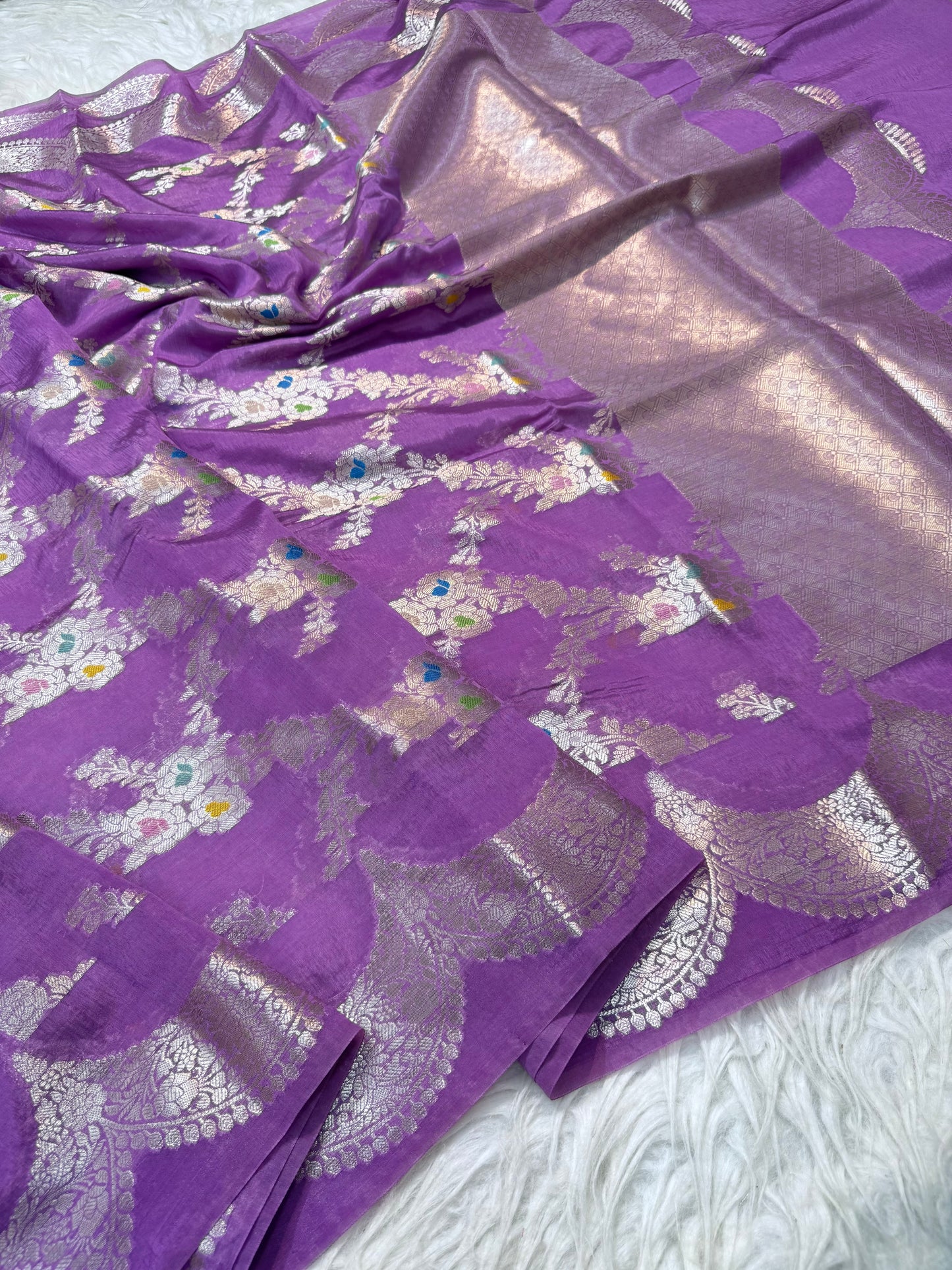 Raw mango Mina banarasi saree