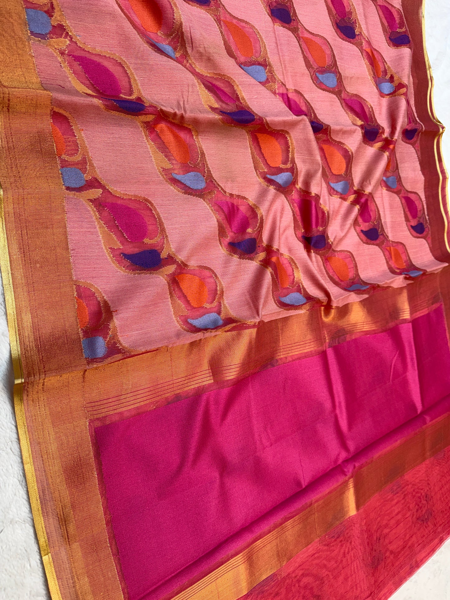 Multicolour shade supernet silk premium Banarasi saree