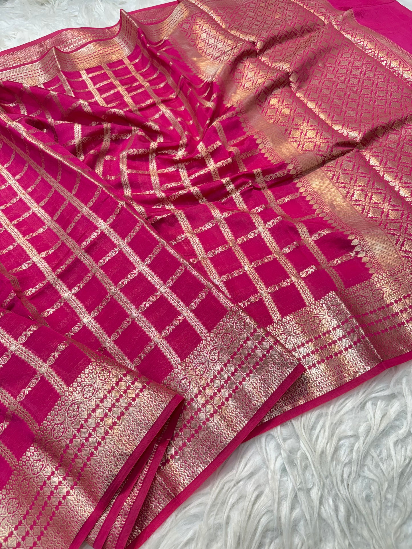 Semi Raw mango banarasi saree