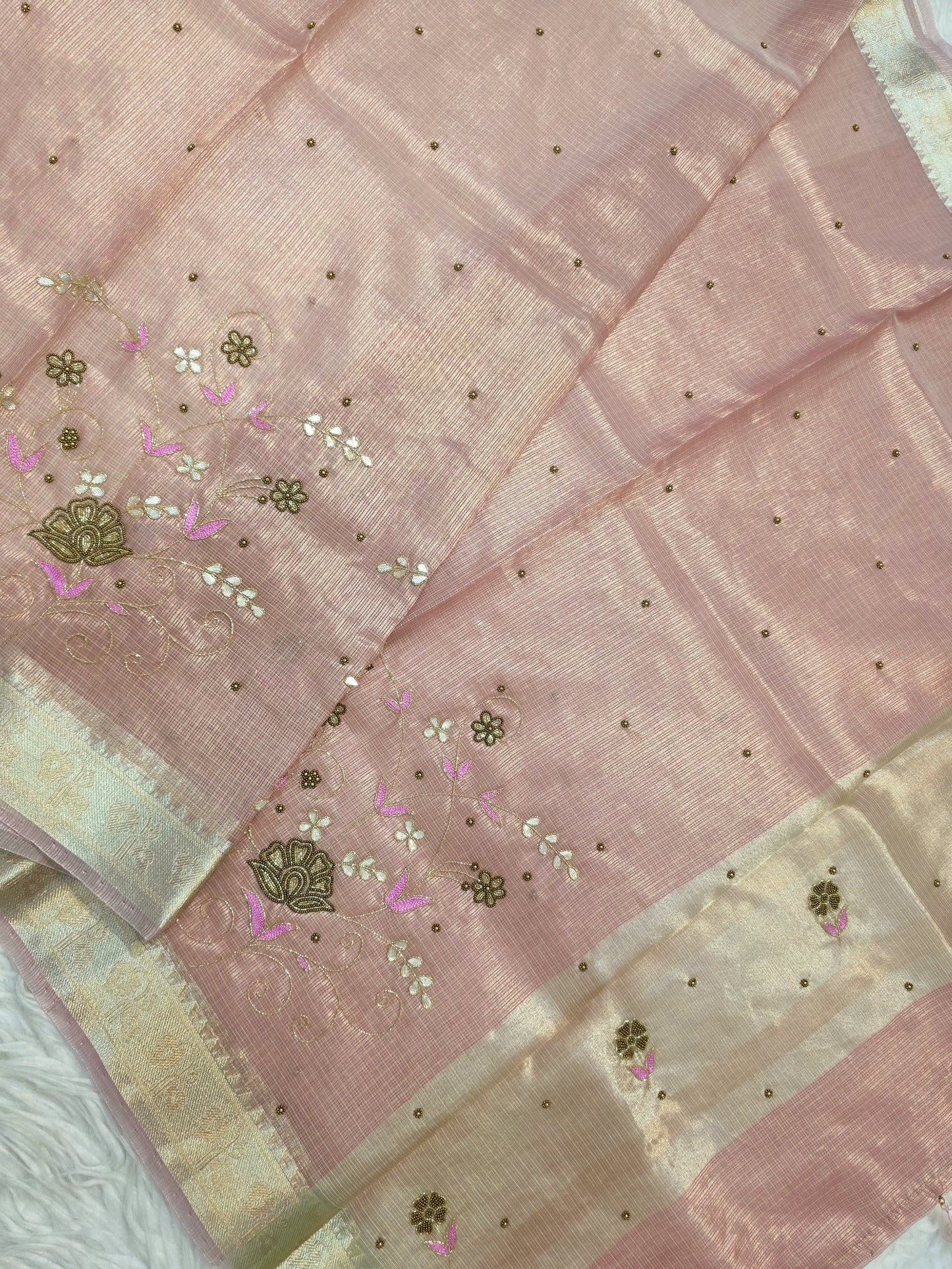 tissue kota handwork banarasi saree