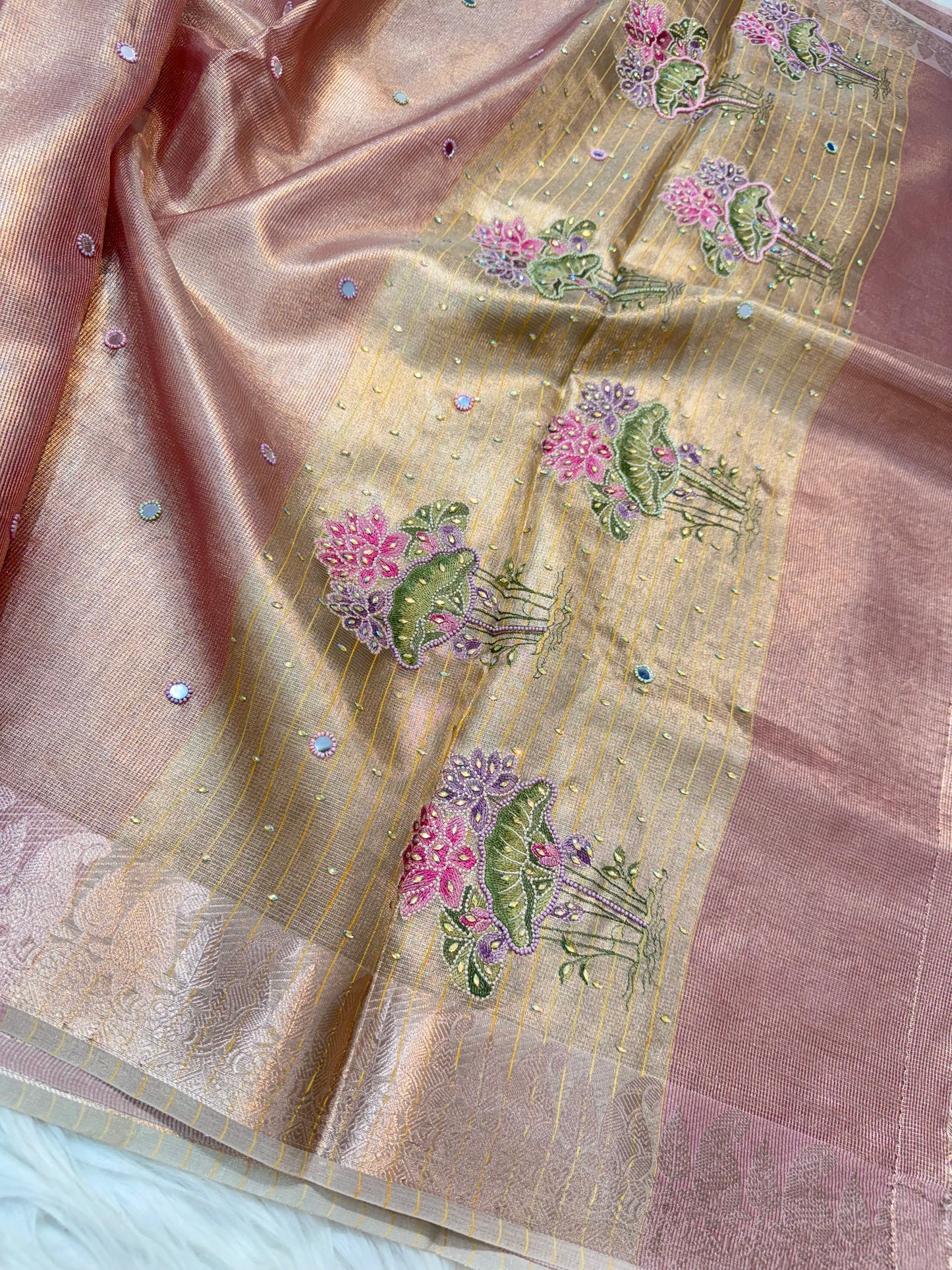 Banaras tissue kota fancy work saree