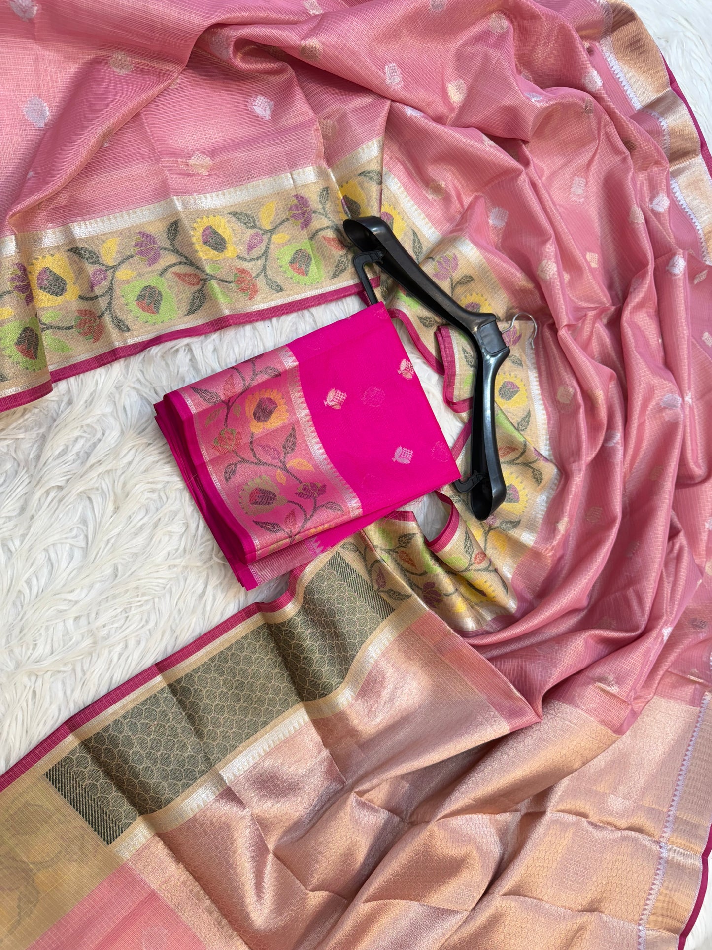 tissue kota paithani border banarasi saree