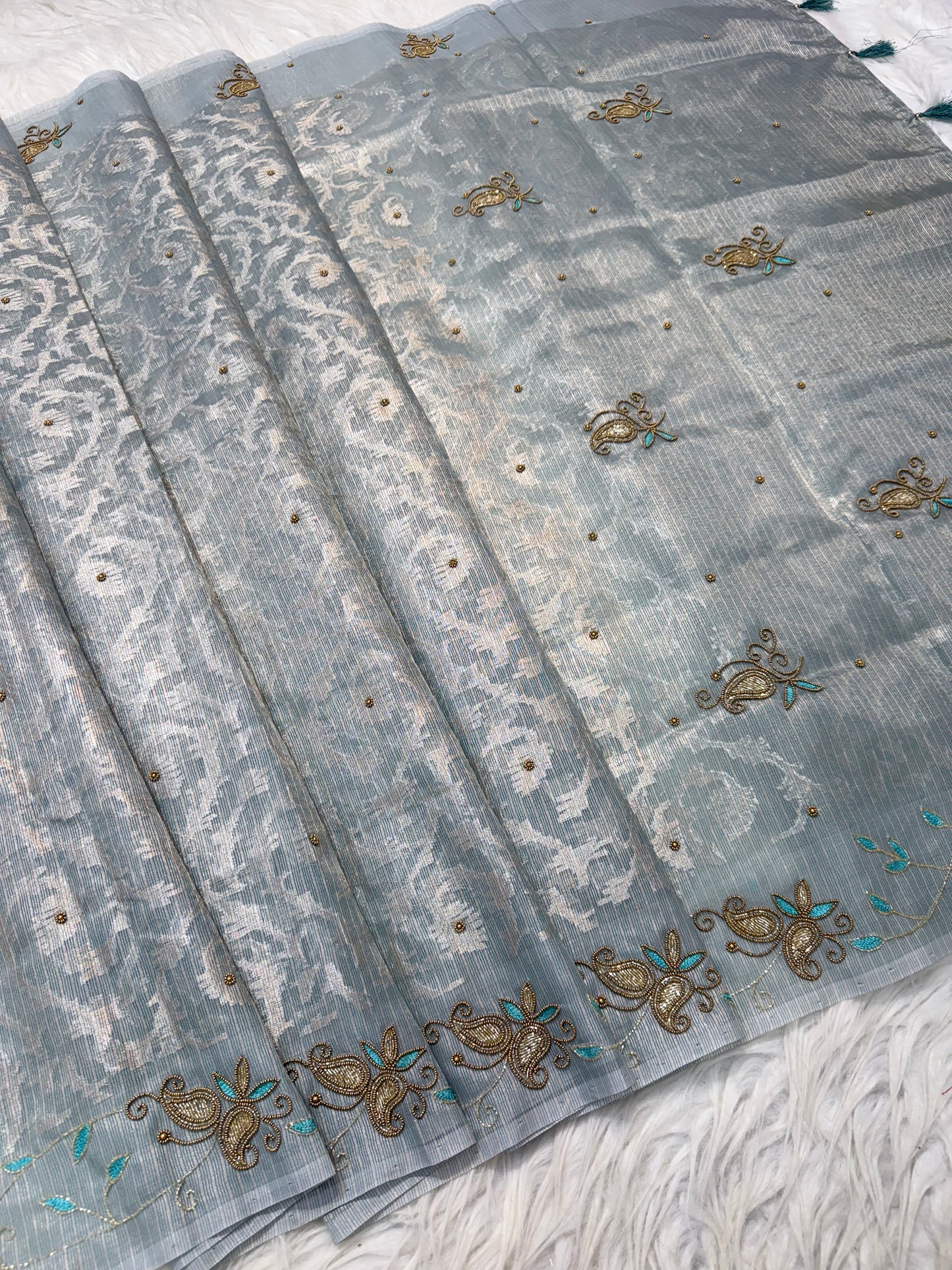 Tissue Kota handwork Banarasi Sarees