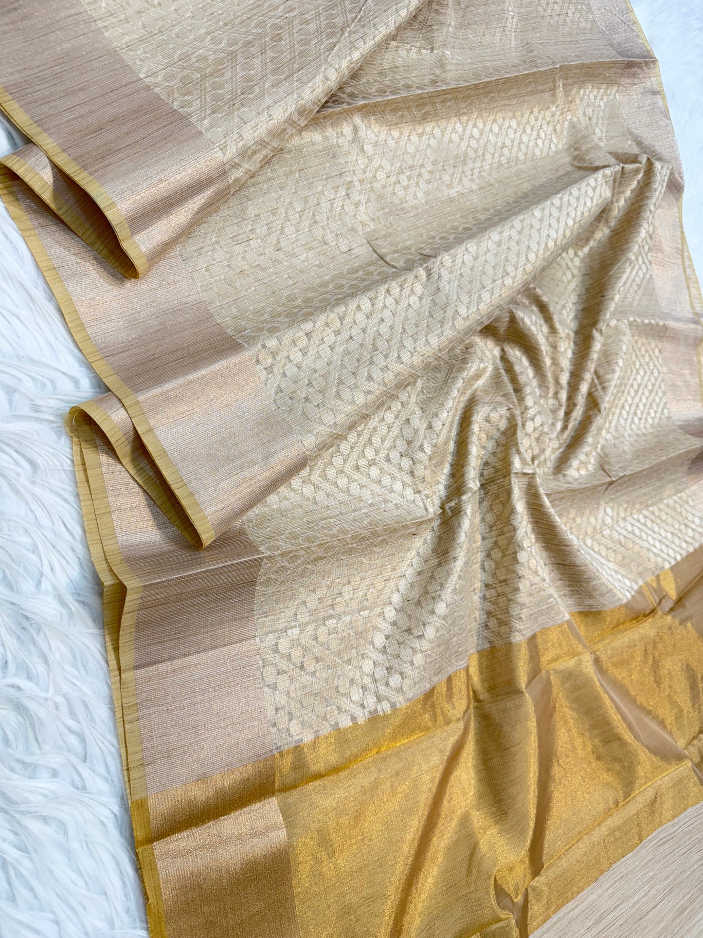 Banarasi semi tusar jute saree