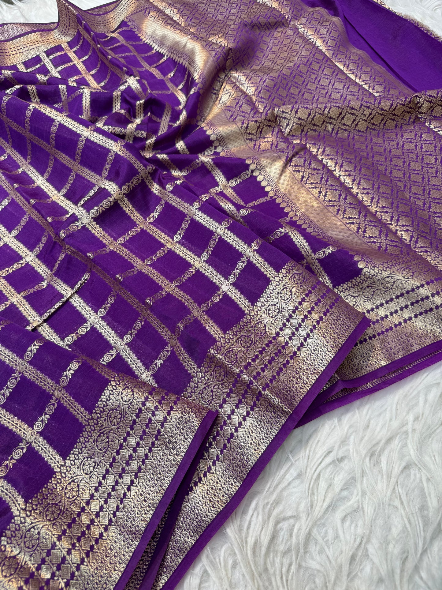 Semi Raw mango banarasi saree