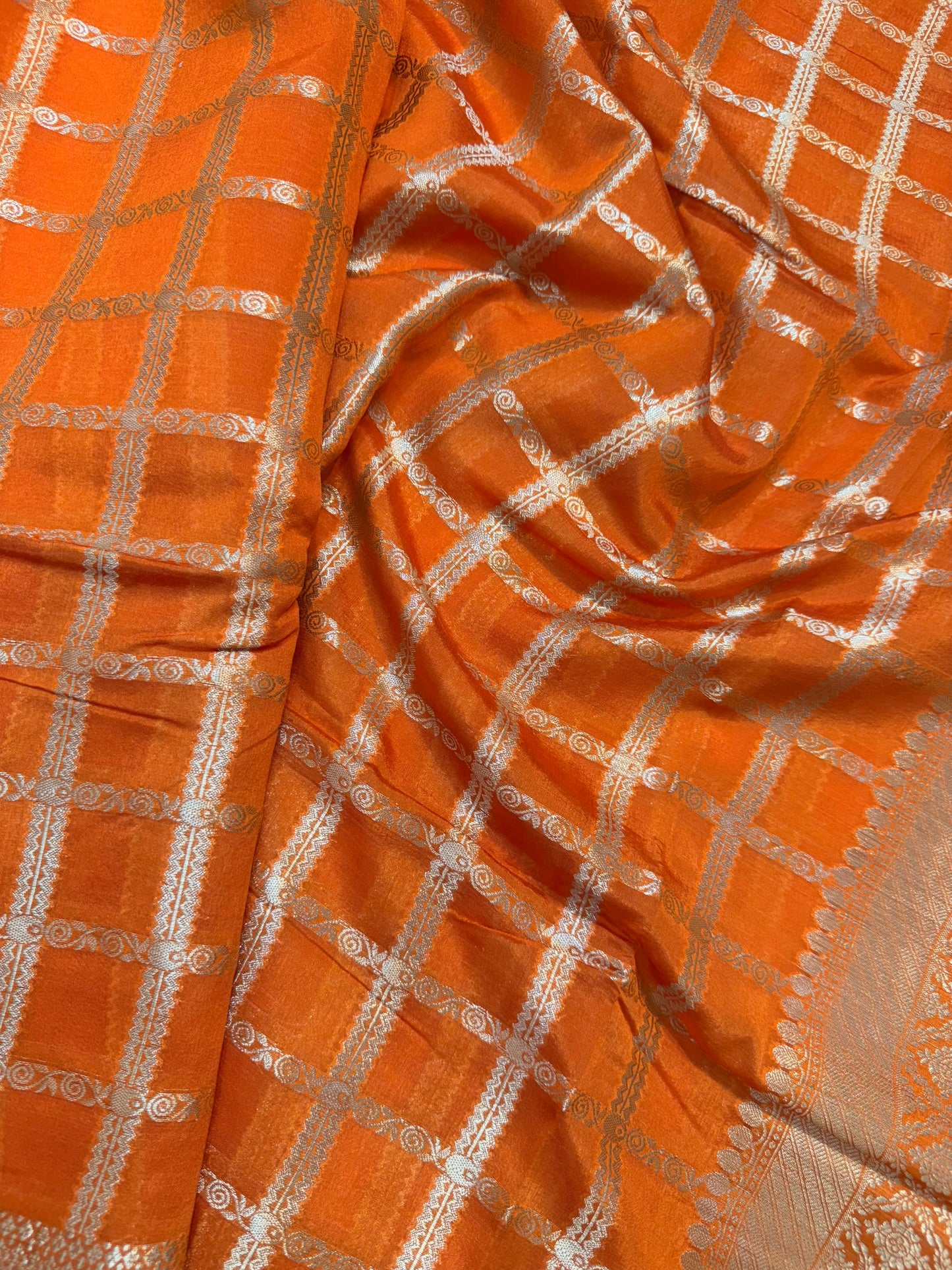 Semi Raw mango banarasi saree
