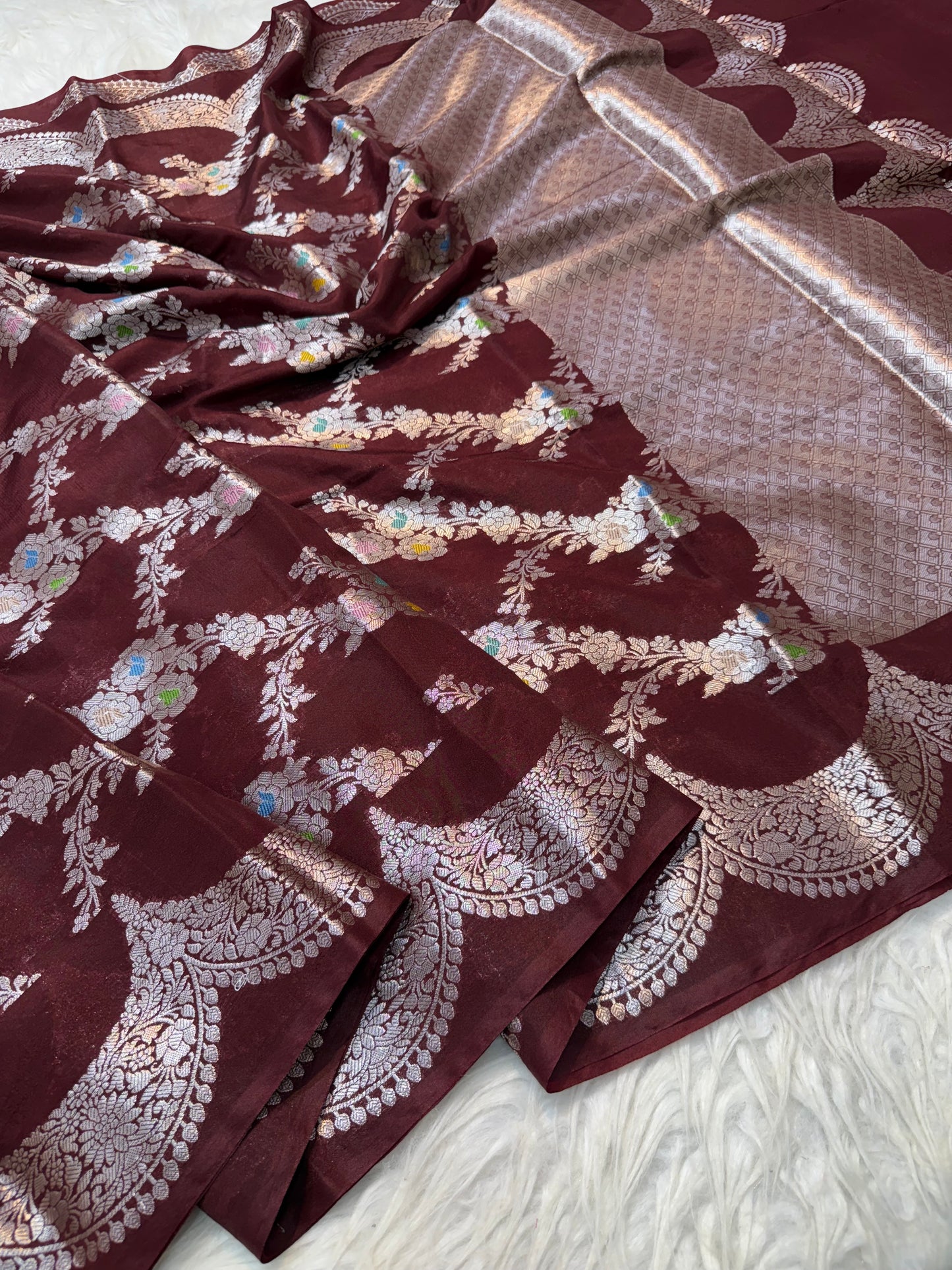 Raw mango Mina banarasi saree