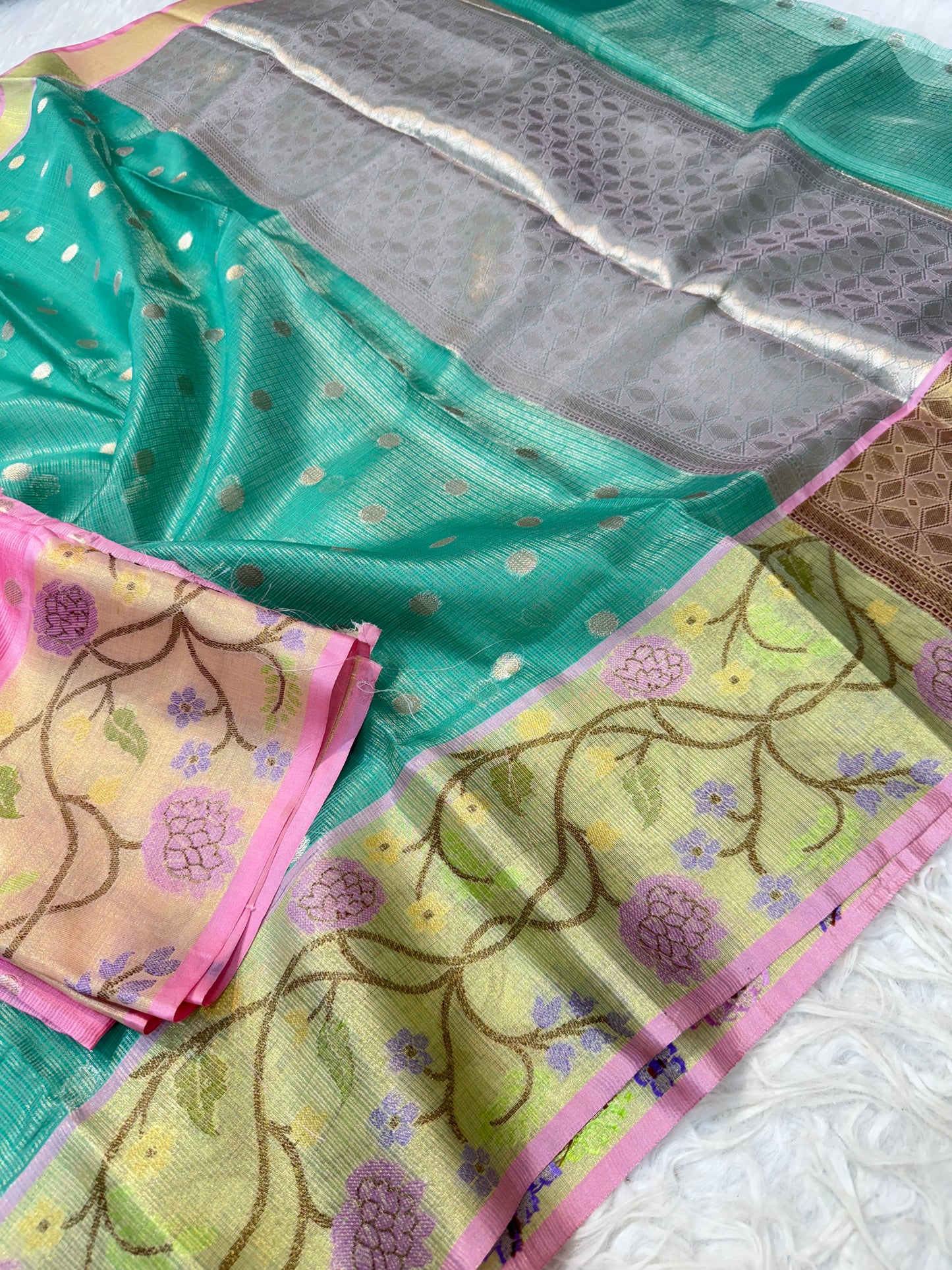 tissue kota paithani border banarasi saree