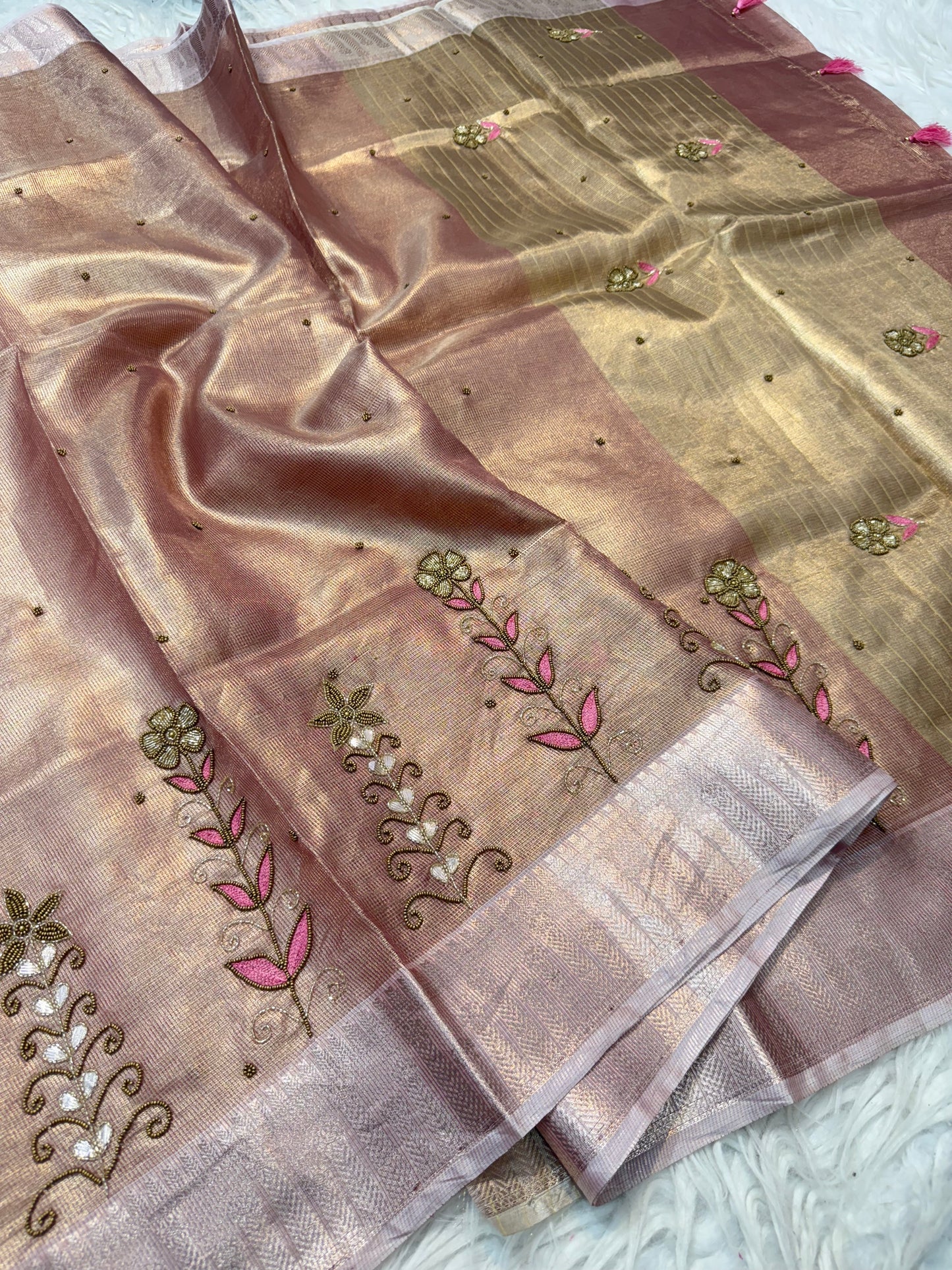 tissue kota handwork banarasi saree