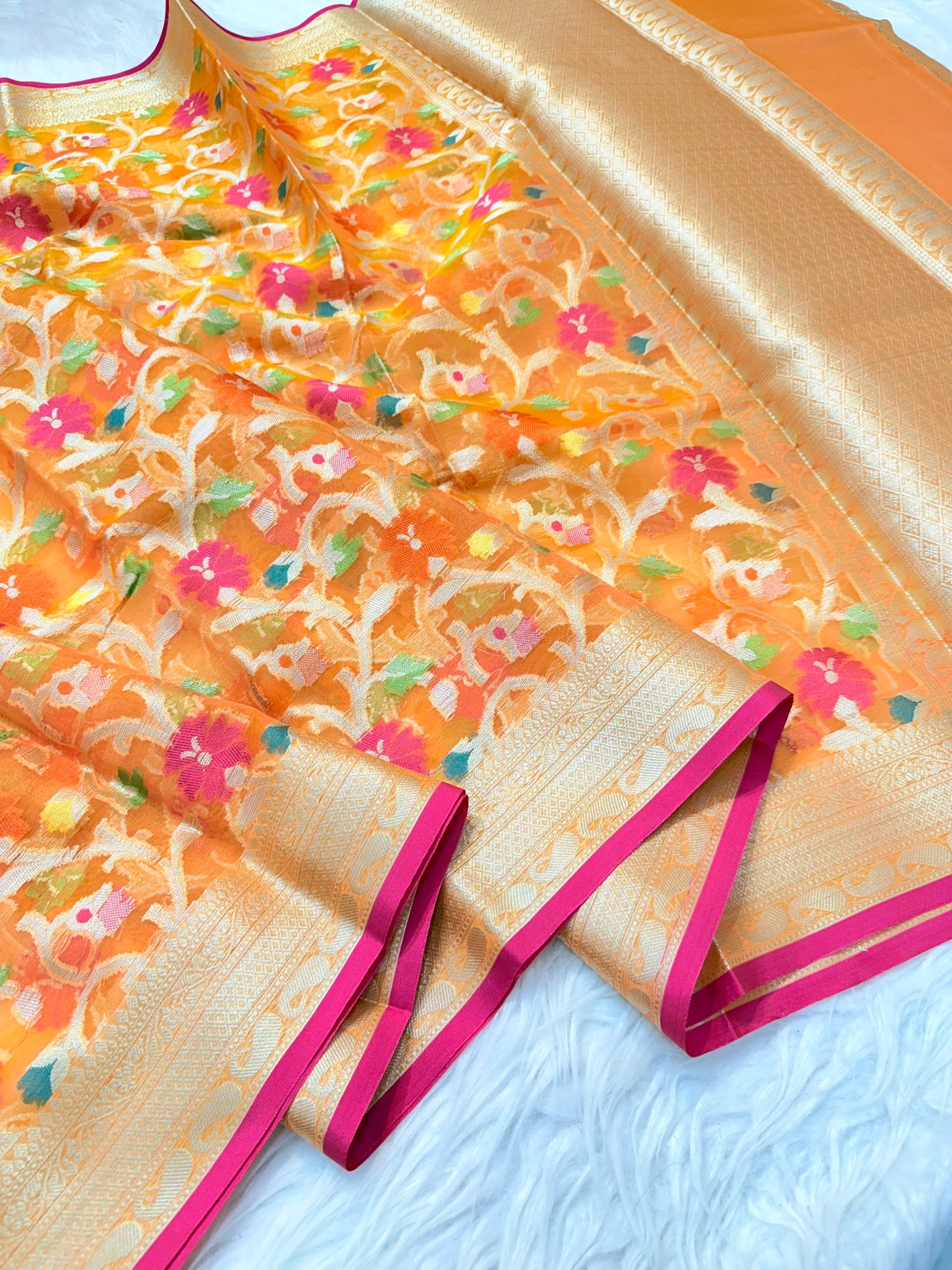Banarasi kora organza saree