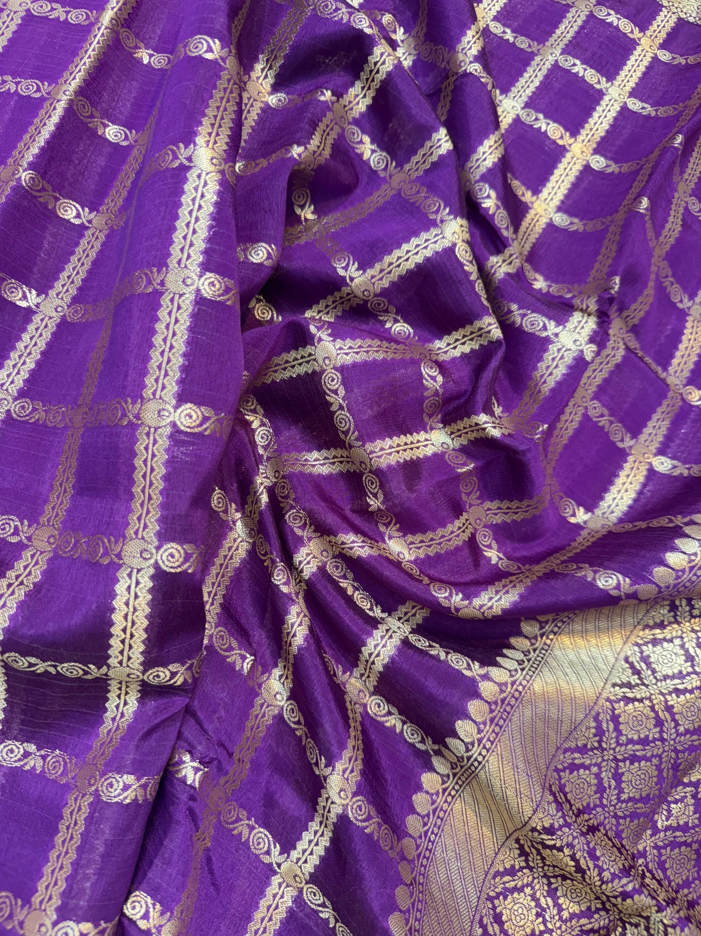 Semi Raw mango banarasi saree