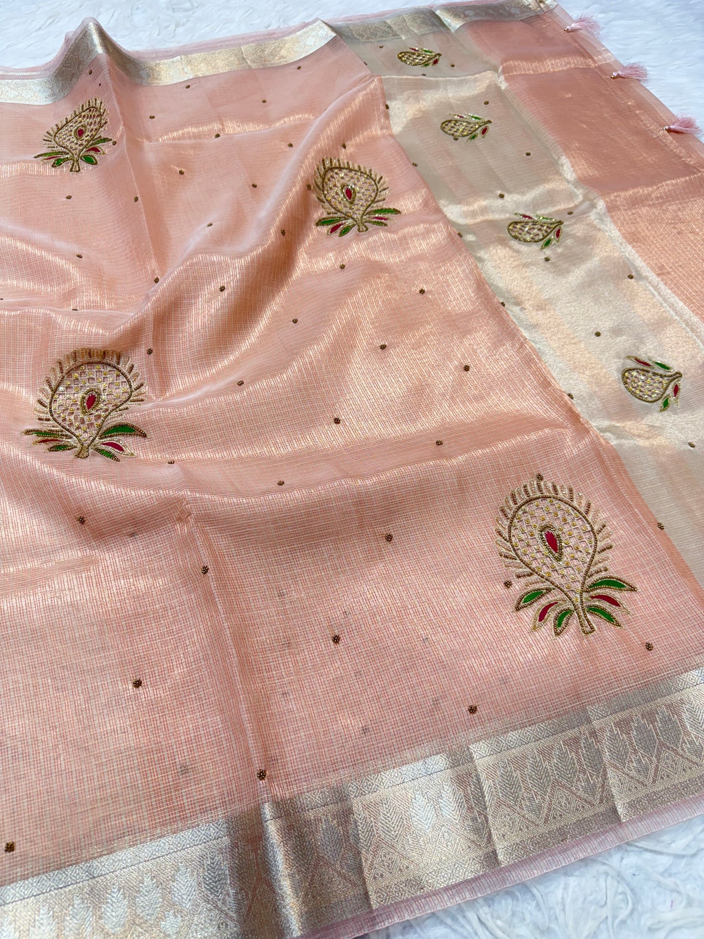 tissue kota handwork banarasi saree se