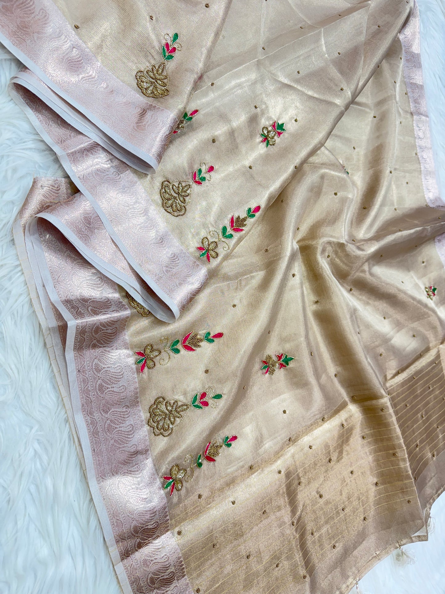 Tissue Kota handwork Banarasi Sarees