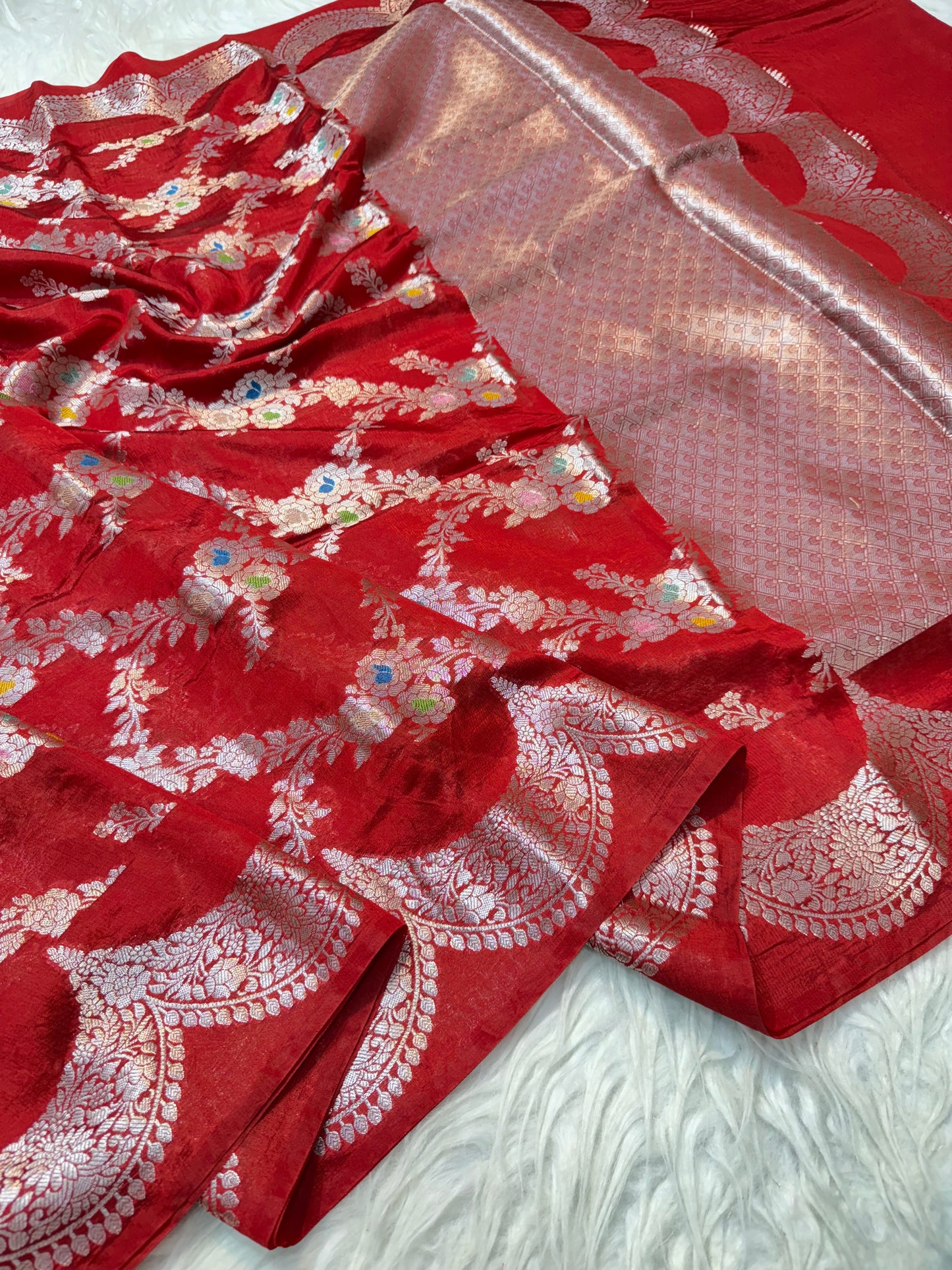 Raw mango Mina banarasi saree