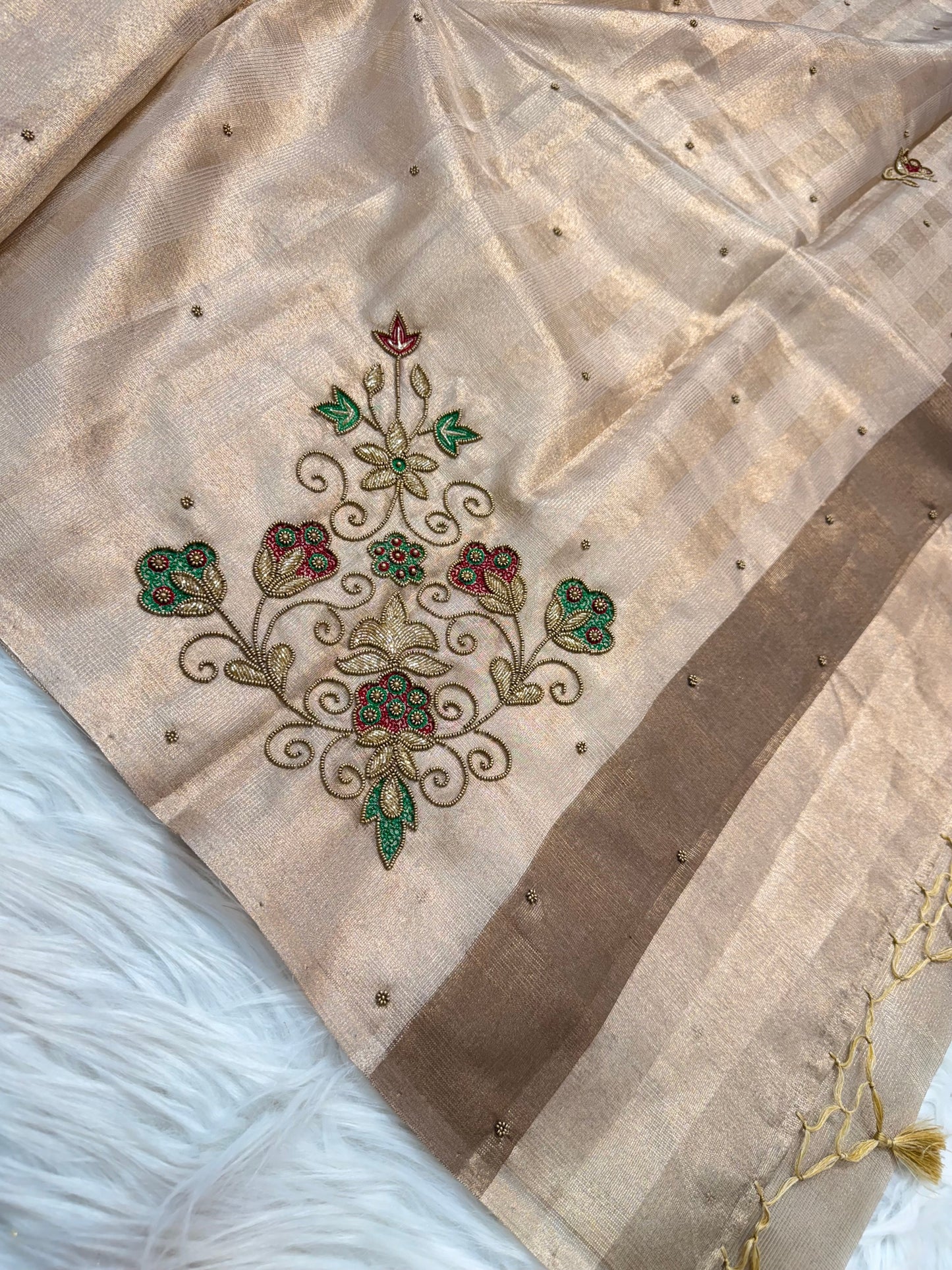 Tissue Kota handwork Banarasi Sarees