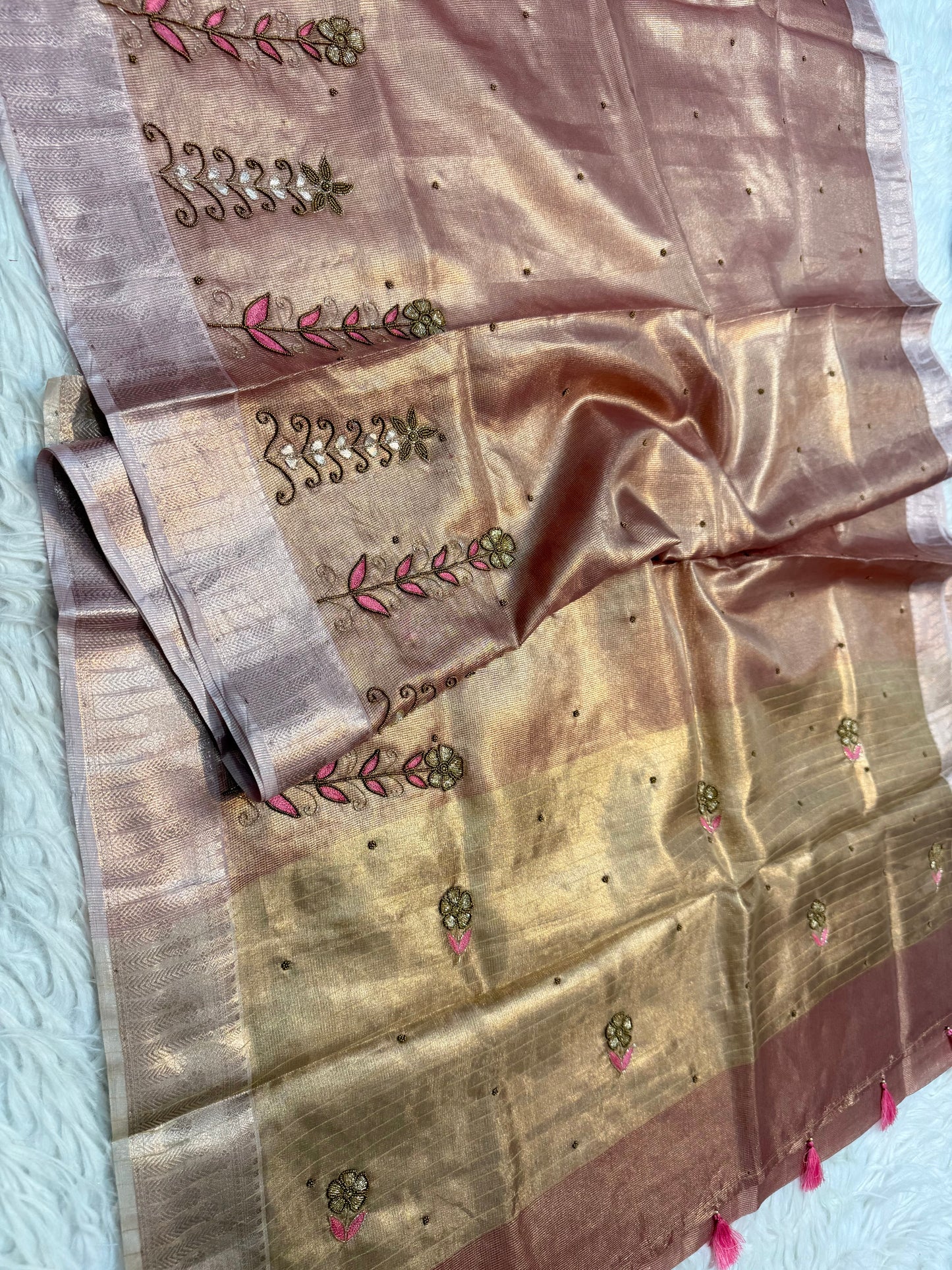 tissue kota handwork banarasi saree