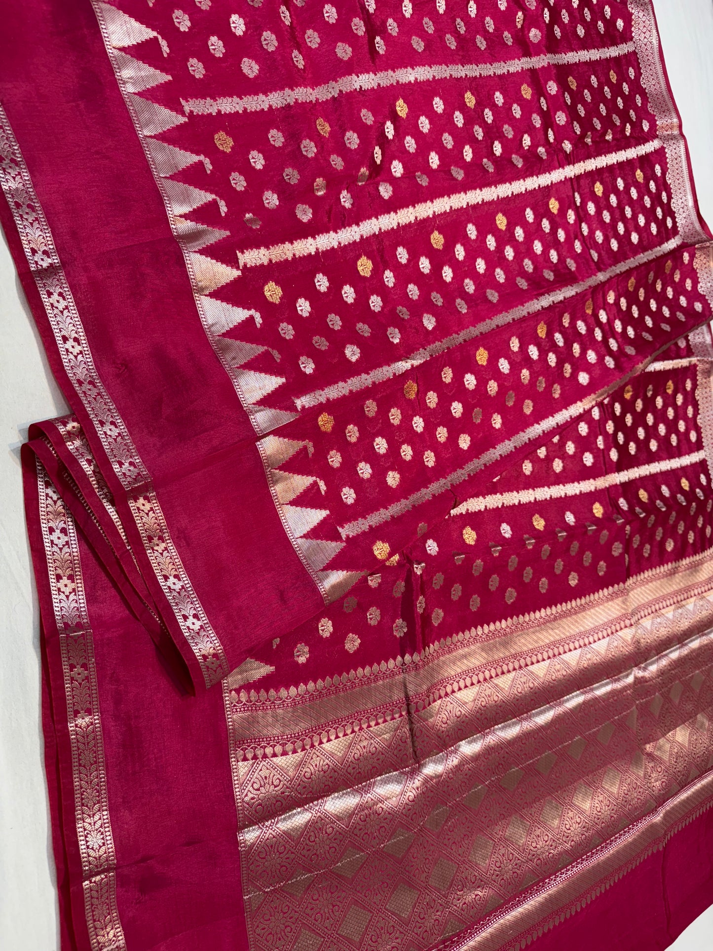 Maharani shade Raw mango soft silk banarasi saree