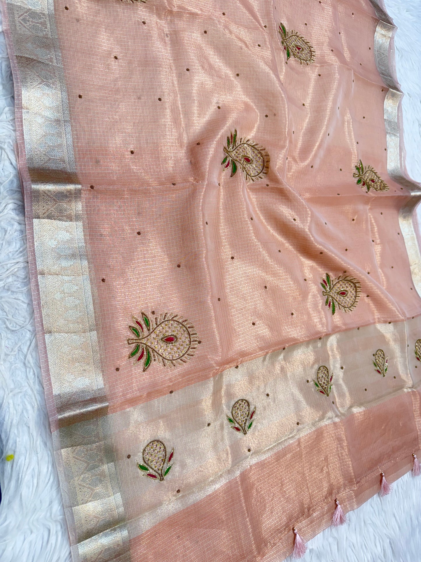 tissue kota handwork banarasi saree se