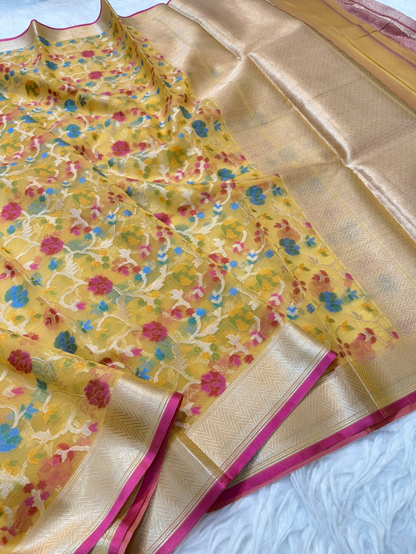Banarasi kora organza saree