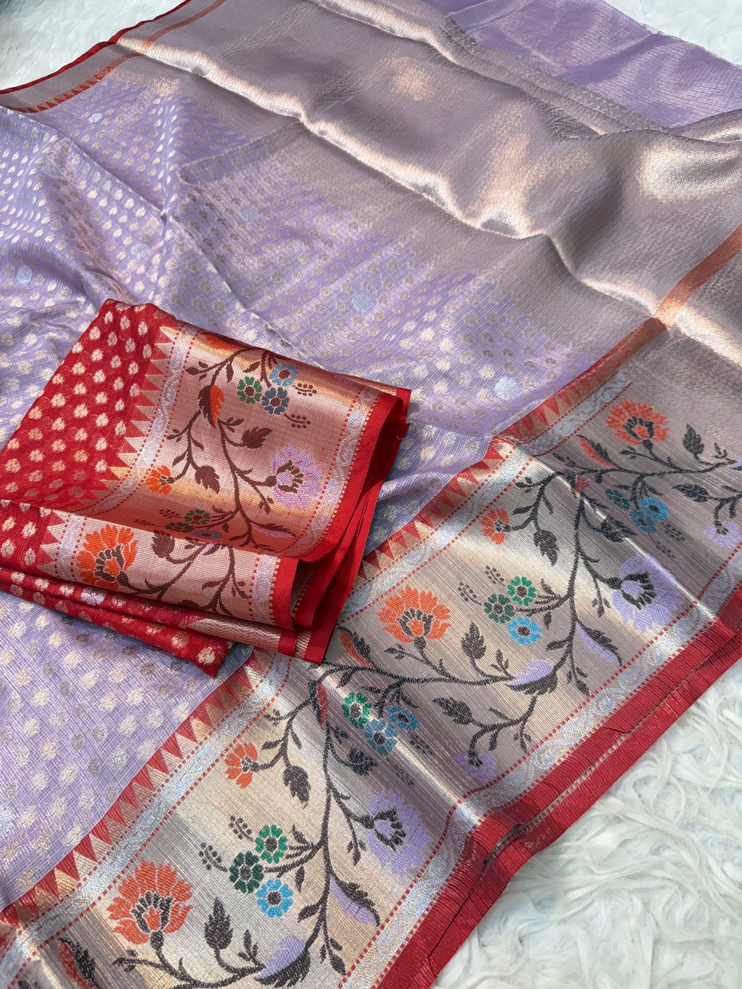 tissue kota paithani border banarasi saree