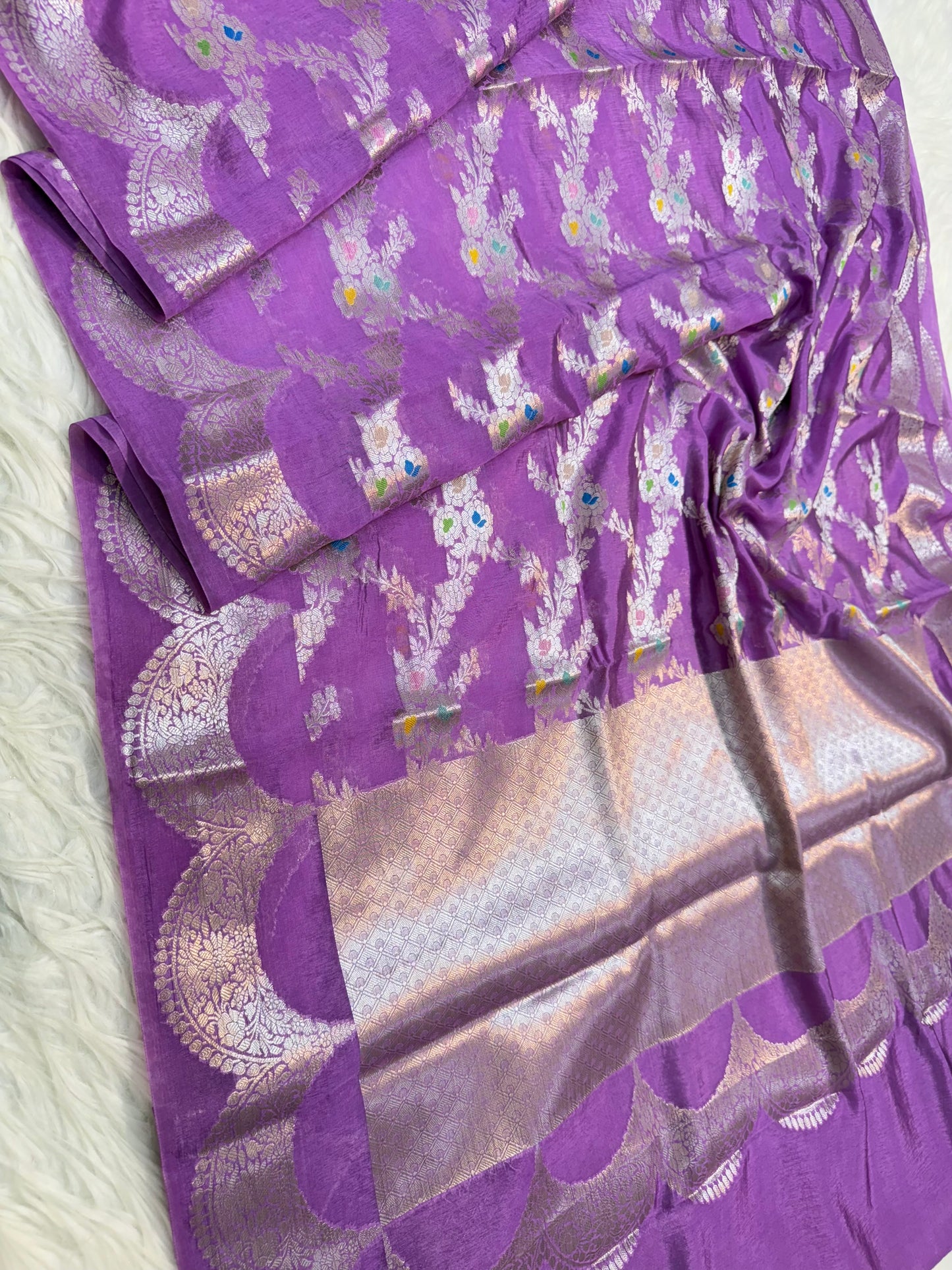 Raw mango Mina banarasi saree