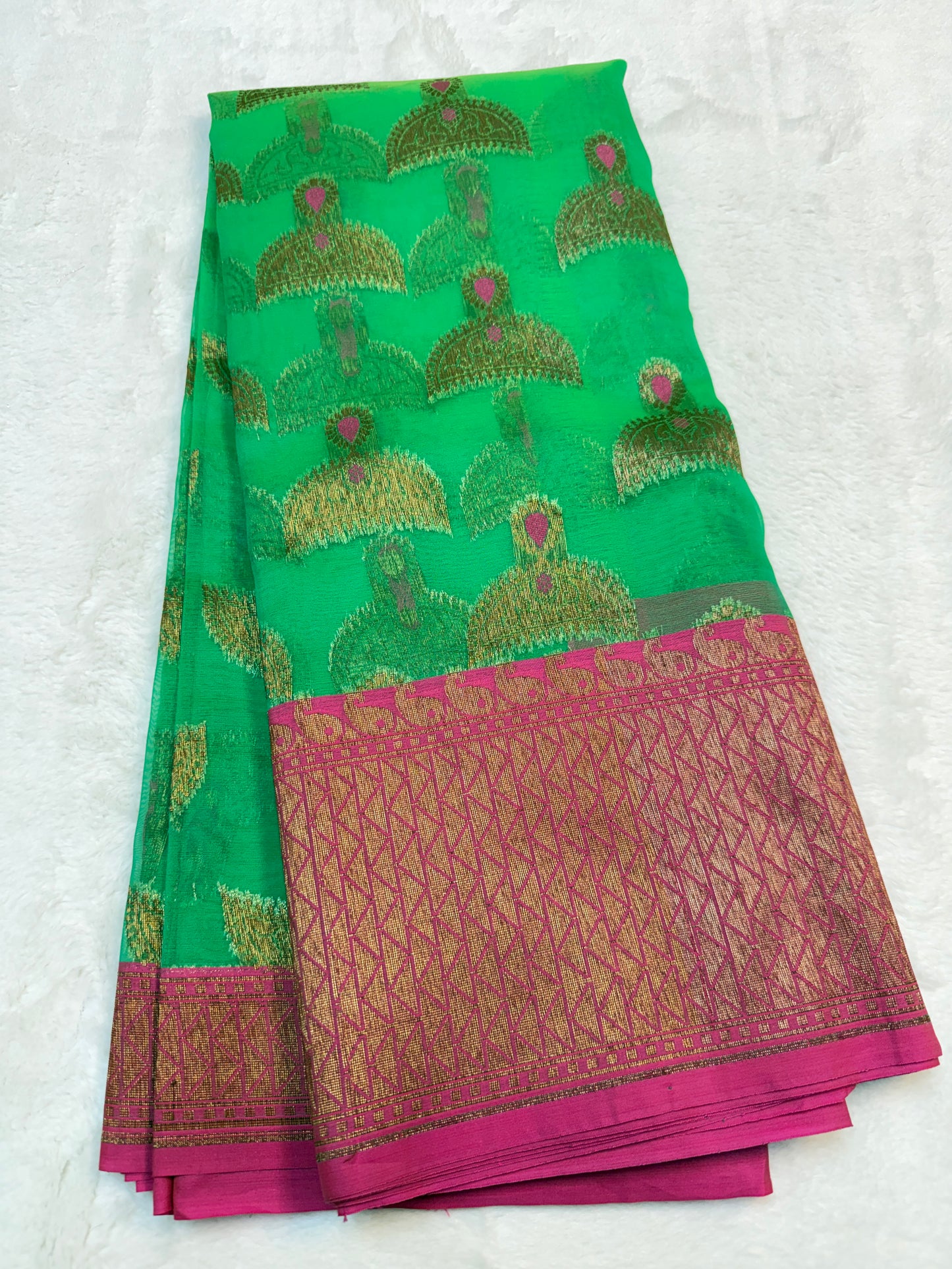 Multicolour shade kora silk premium Banarasi saree