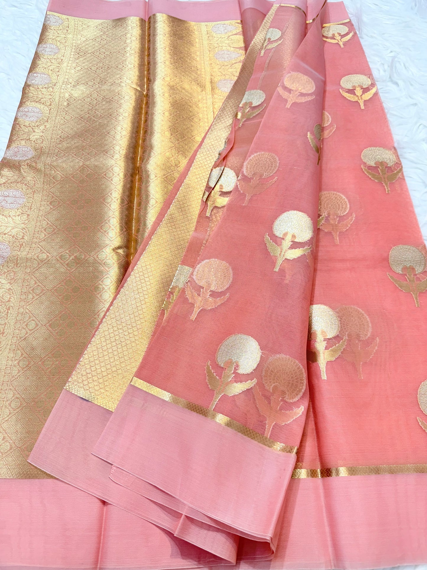 Banarasi kora organza alfi saree