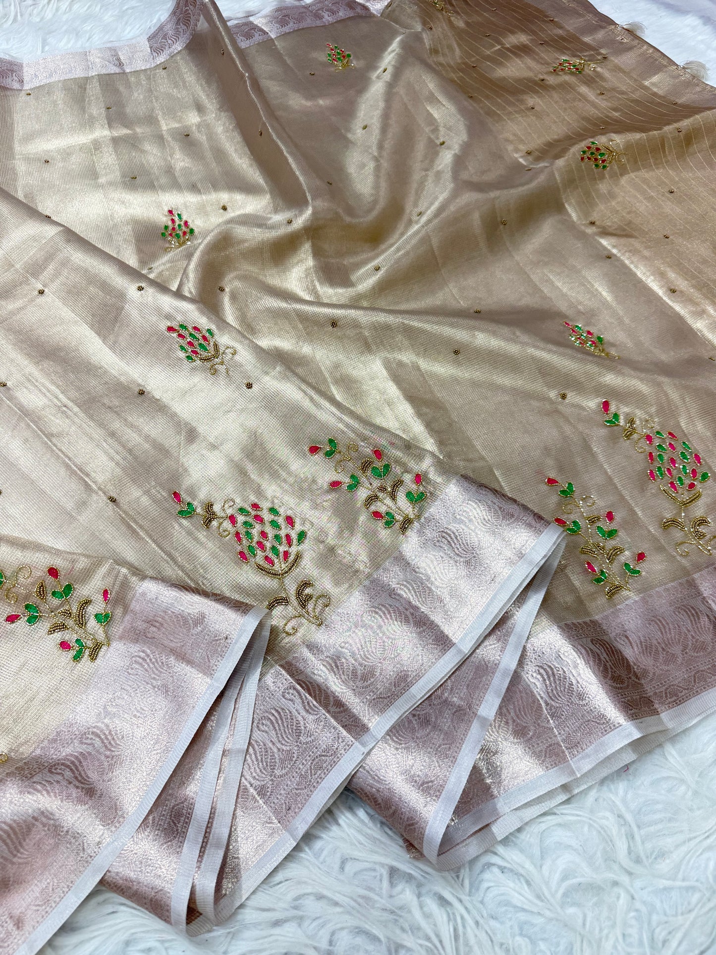 Tissue Kota handwork Banarasi Sarees