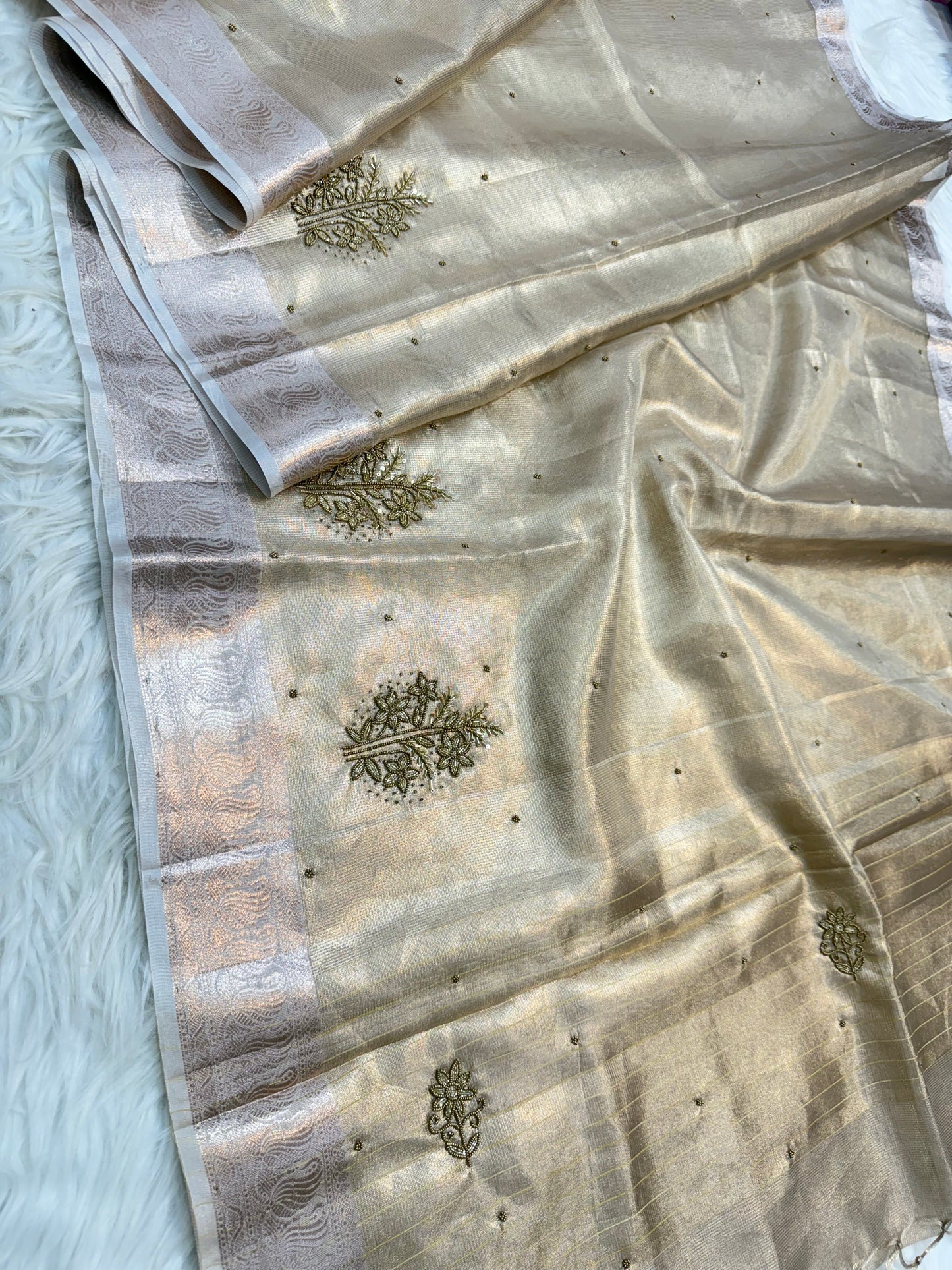 Tissue Kota handwork Banarasi Sarees