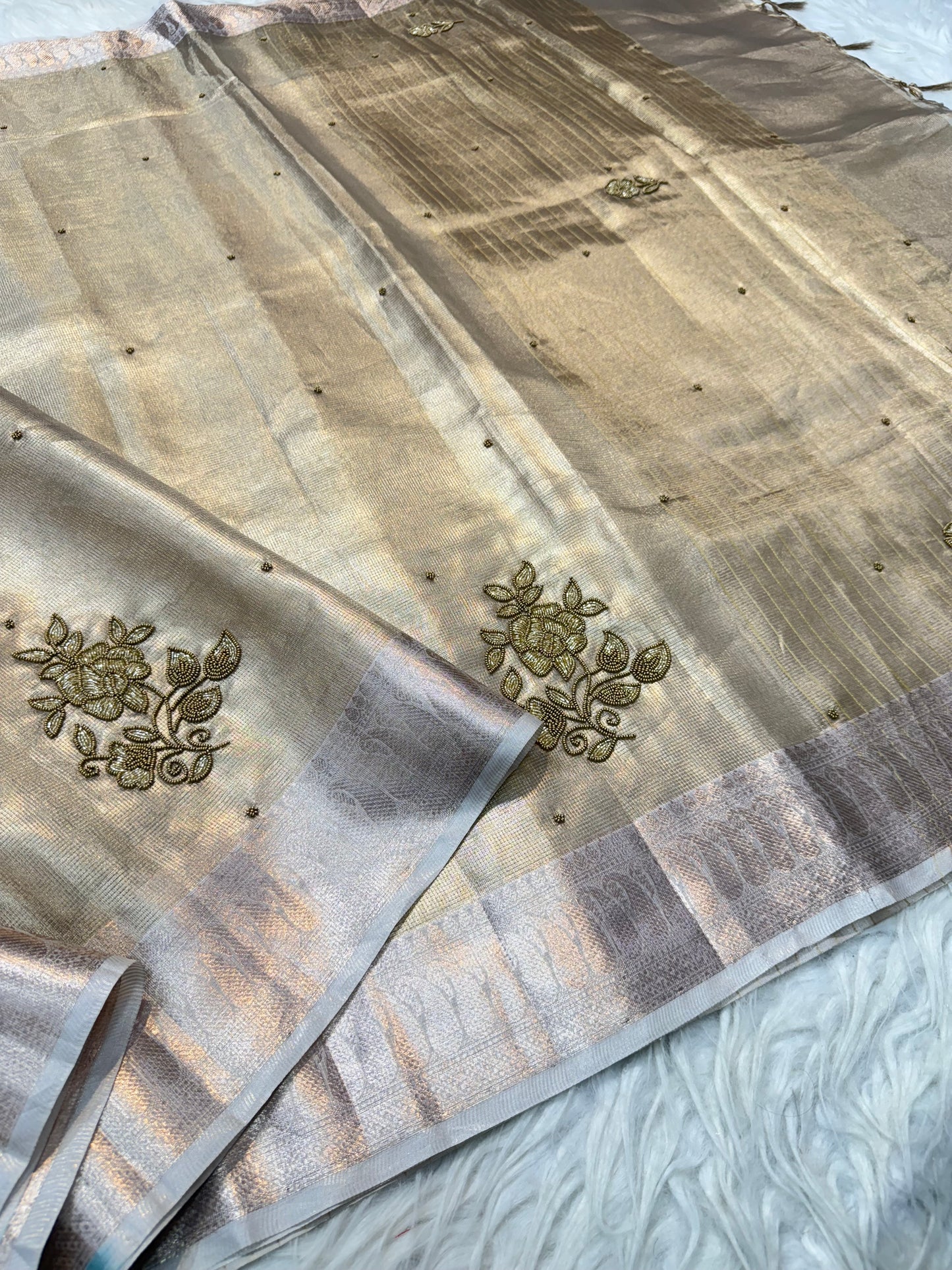 Tissue Kota handwork Banarasi Sarees