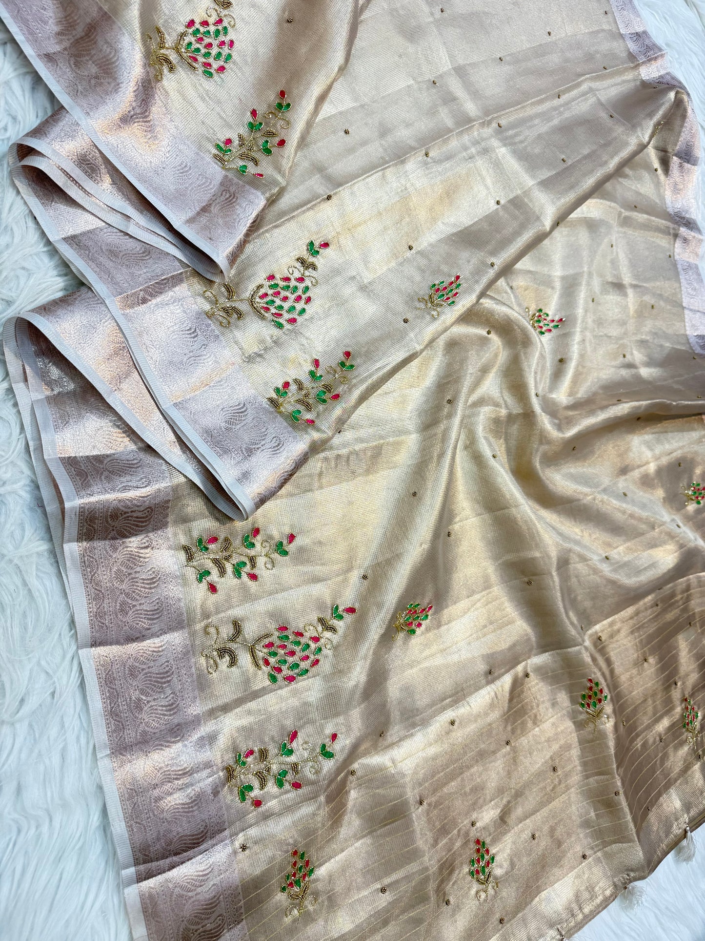 Tissue Kota handwork Banarasi Sarees
