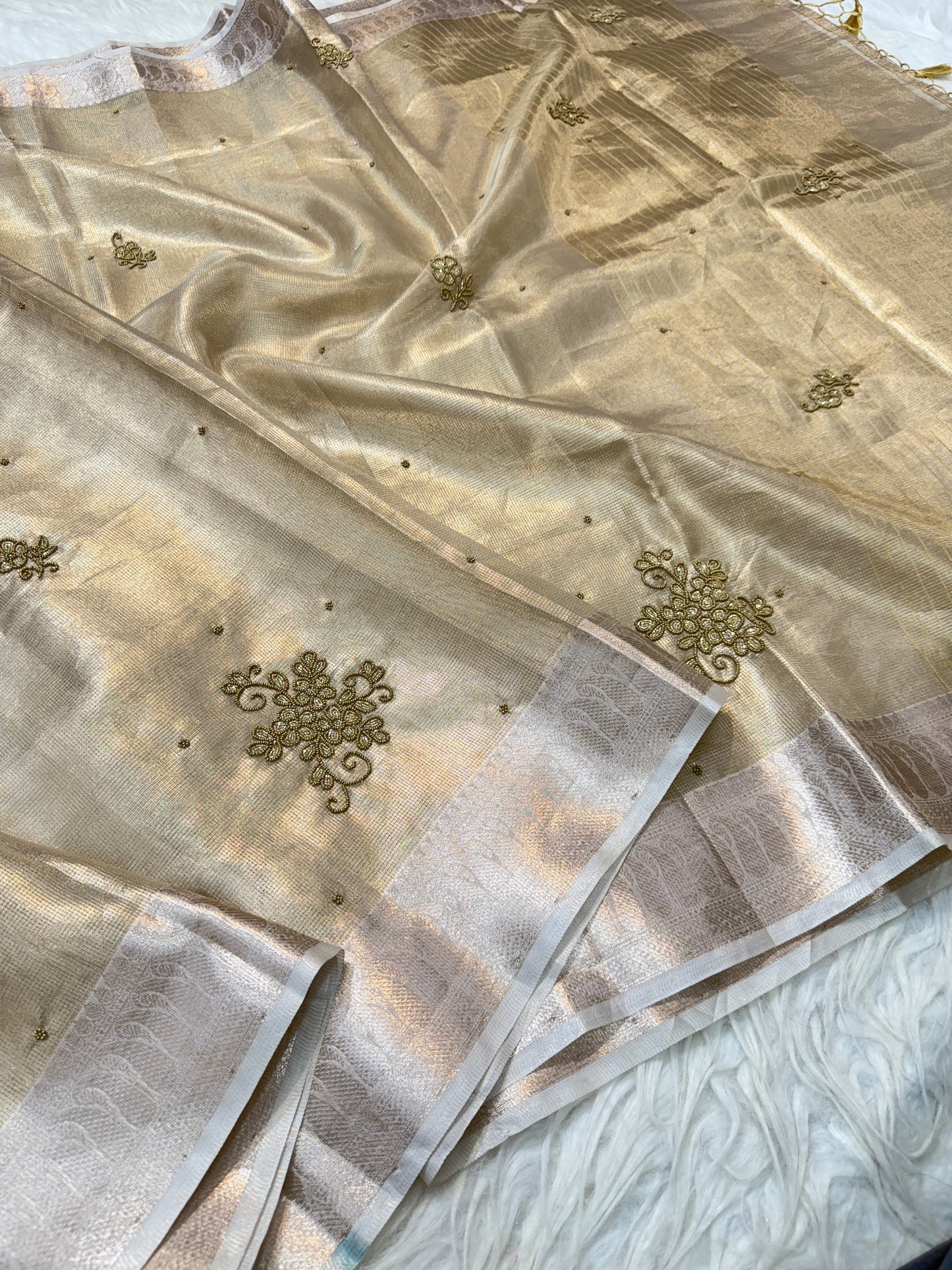 Tissue Kota handwork Banarasi Sarees