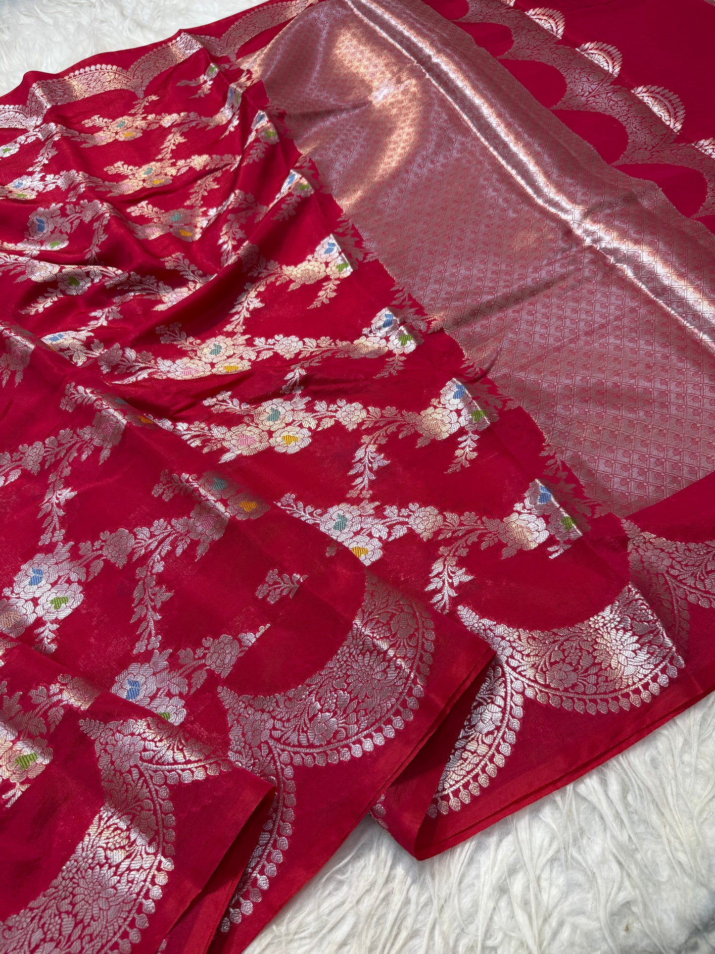 Raw mango Mina banarasi saree