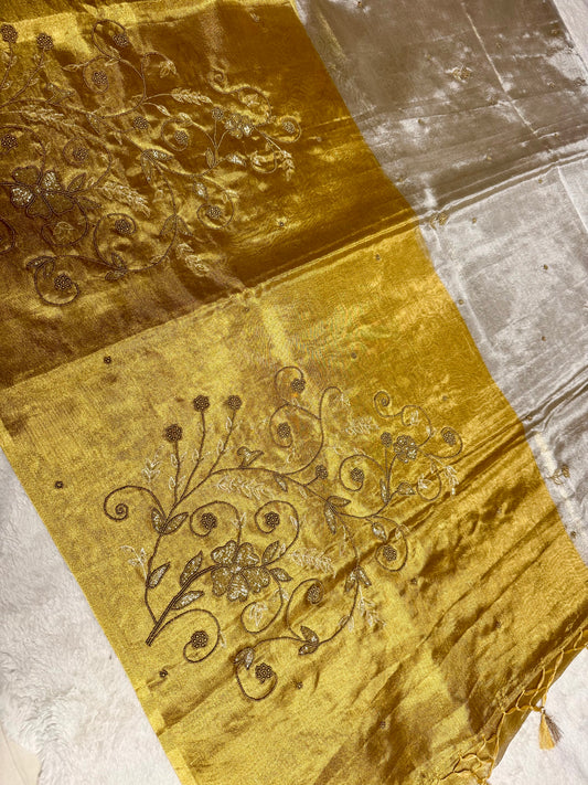 Sona chandi premium tissue Handwork Premium Banarasi Saree