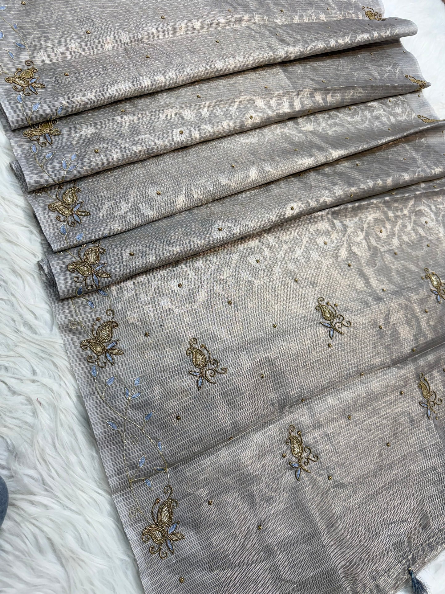 Tissue Kota handwork Banarasi Sarees