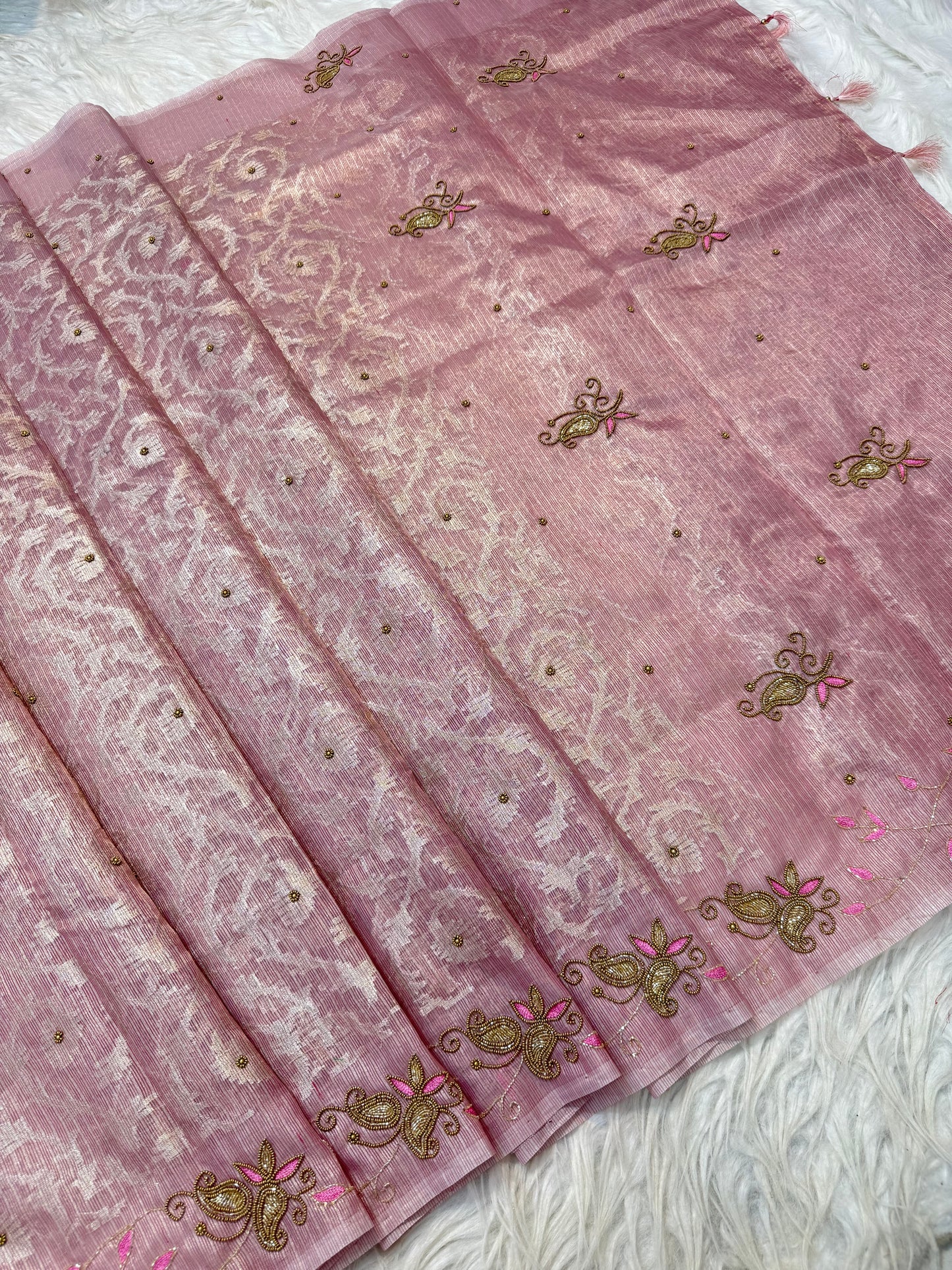 Tissue Kota handwork Banarasi Sarees