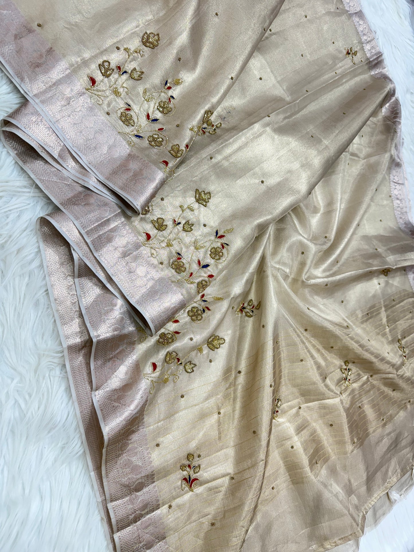 Tissue Kota handwork Banarasi Sarees