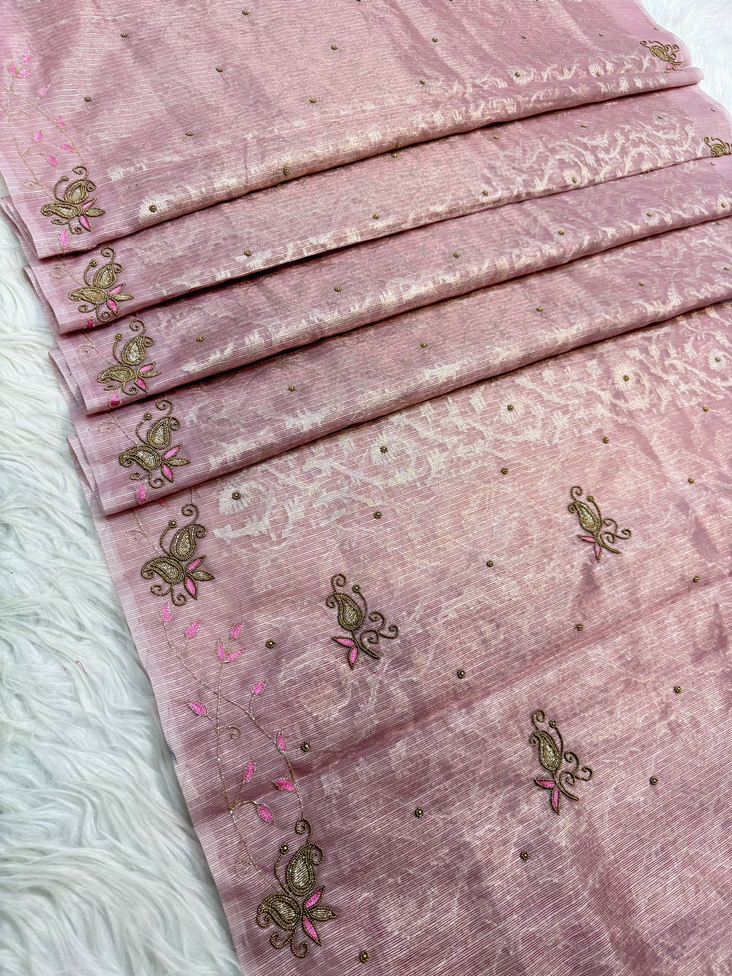 Tissue Kota handwork Banarasi Sarees