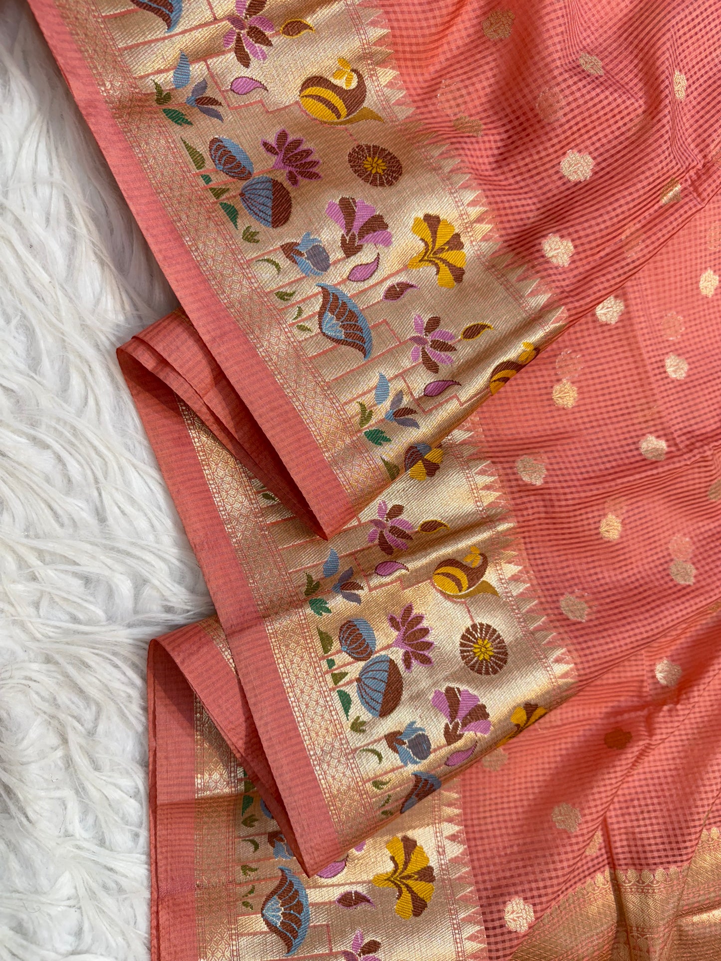 Raw mango pathni border banarasi saree