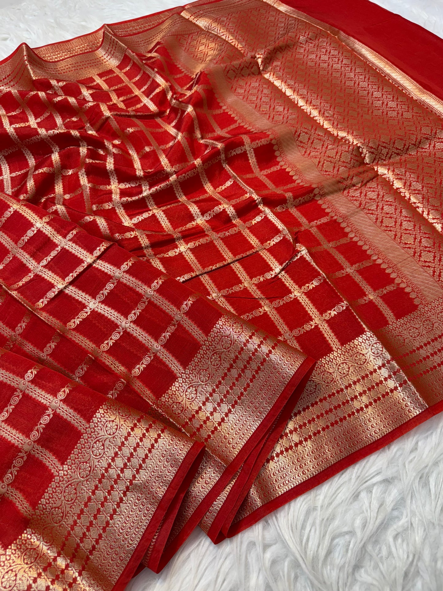 Semi Raw mango banarasi saree