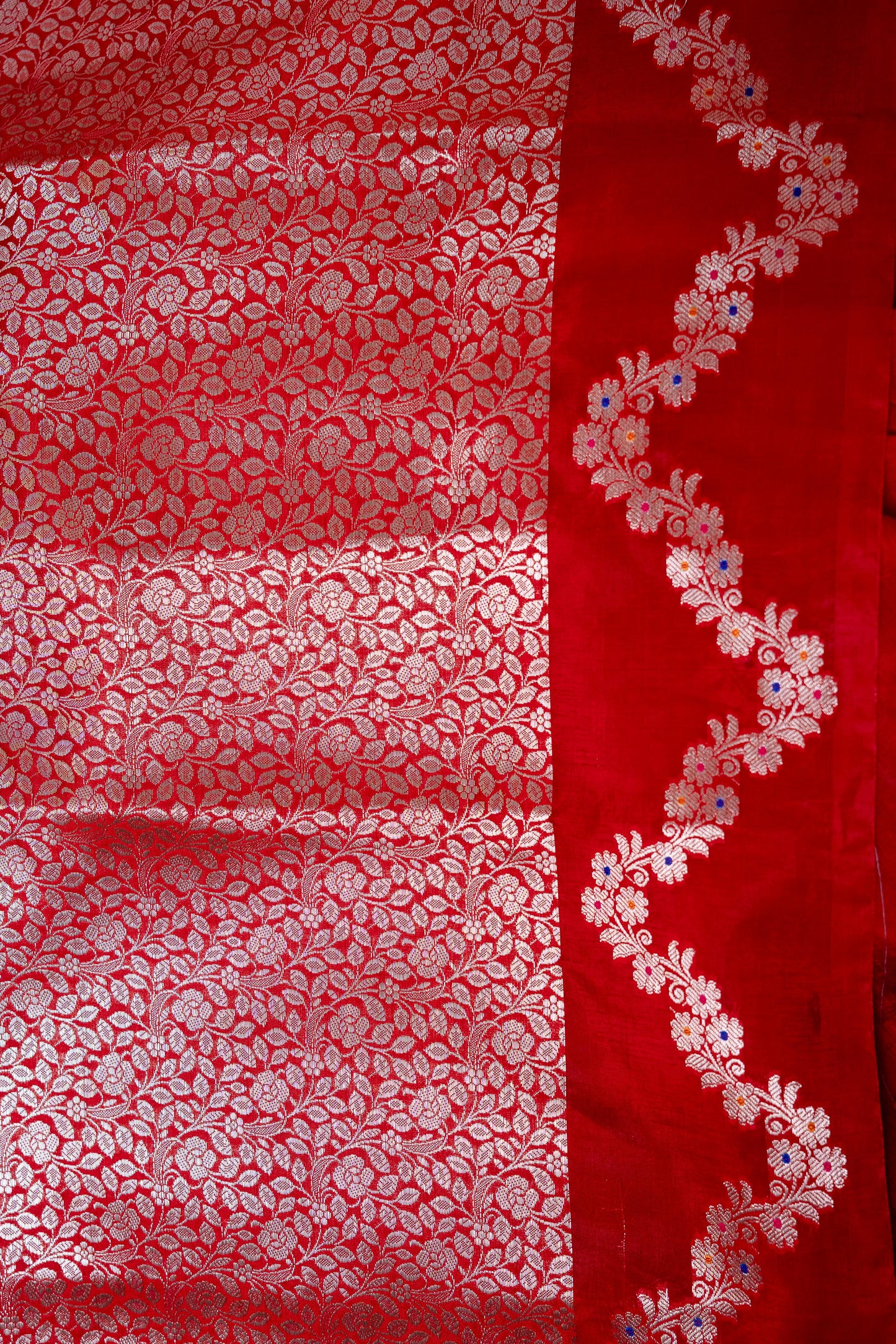Red Raw Mango Premium Banarasi Saree