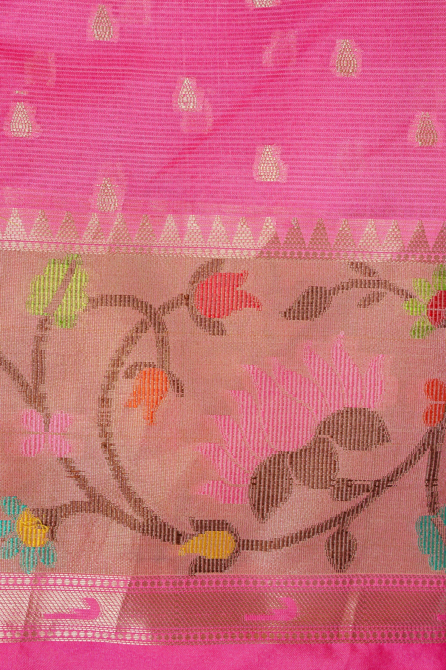 Beige Tissue Kota Designer Pathni Border Premium Banarasi Saree