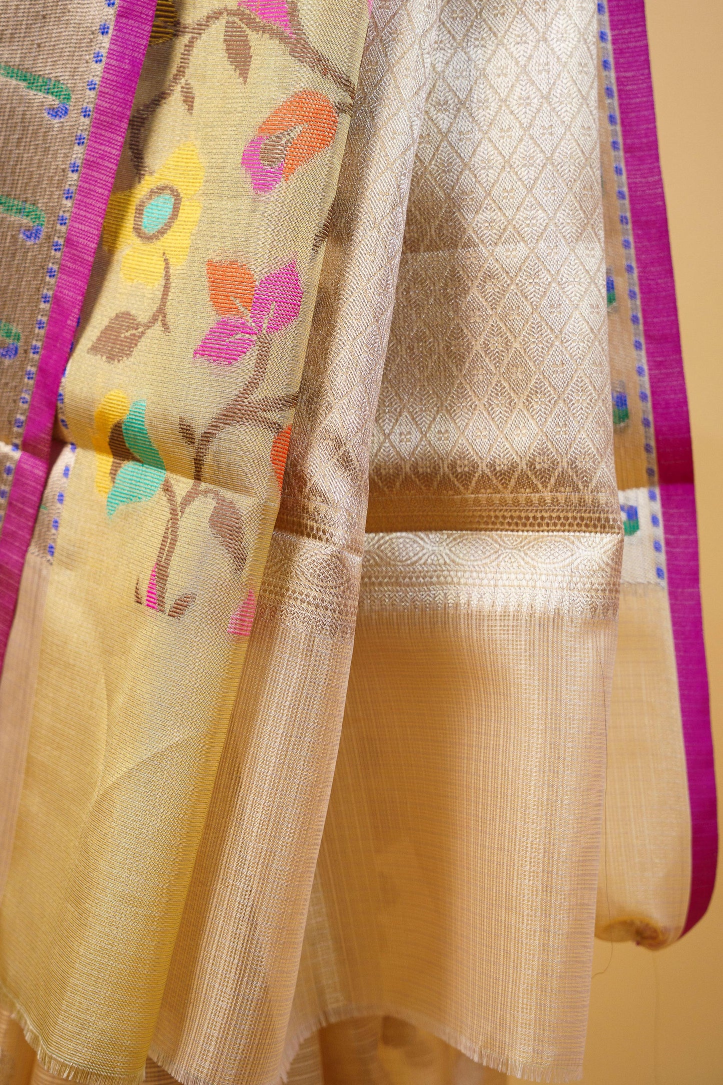 Gold Tissue Kota Paithani Border Premium Banarasi Saree