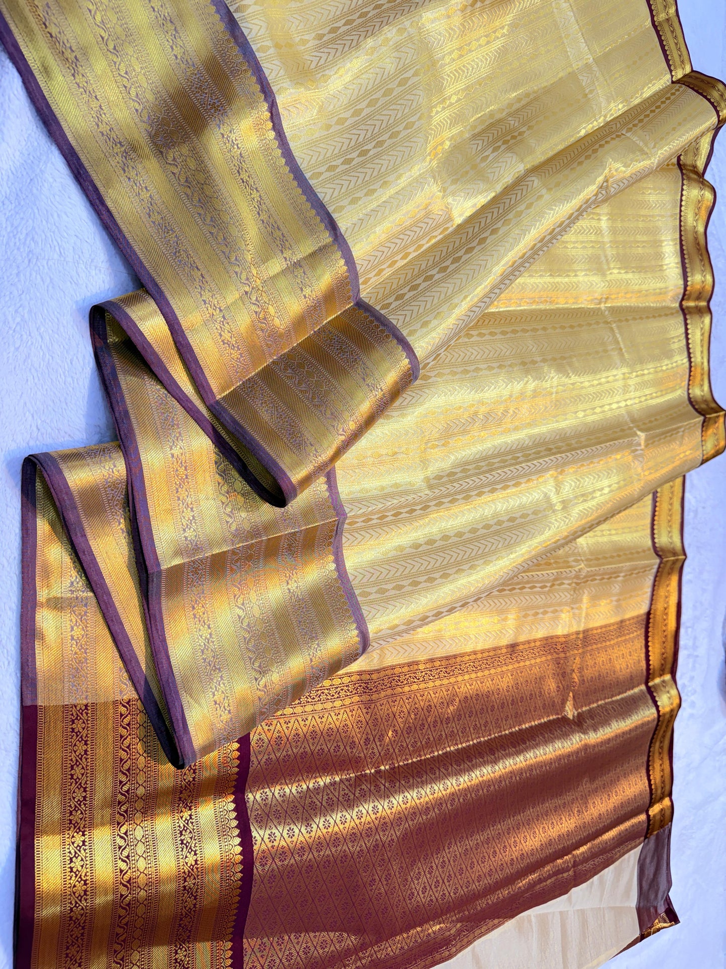 Gold Kanchi Silk Banarasi Saree