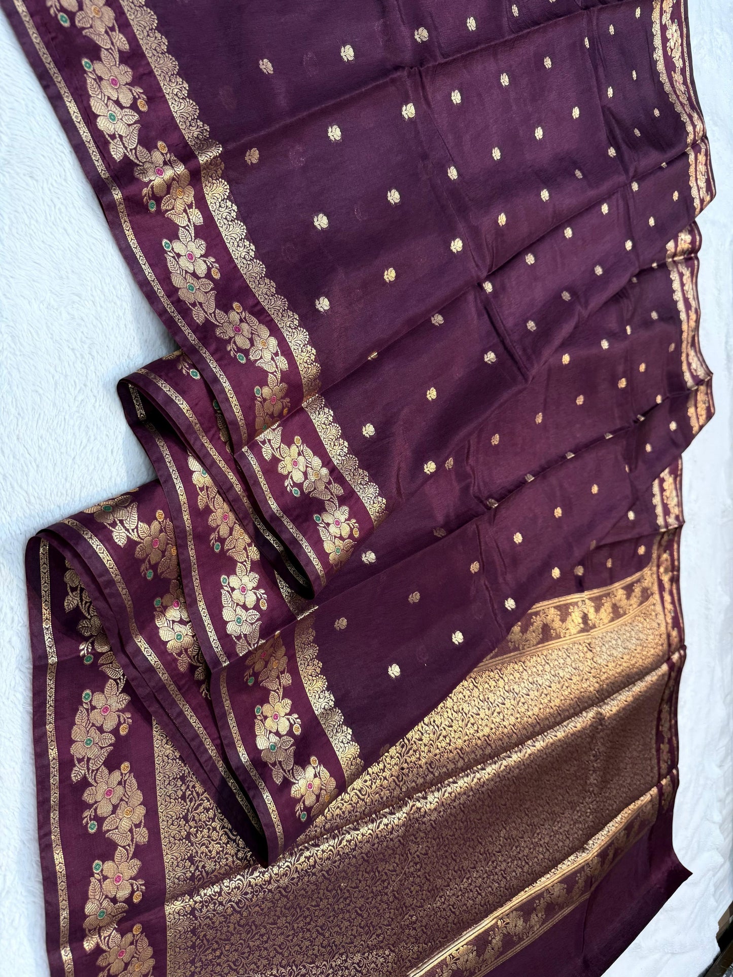 Magenta Raw Mango Premium Banarasi Saree