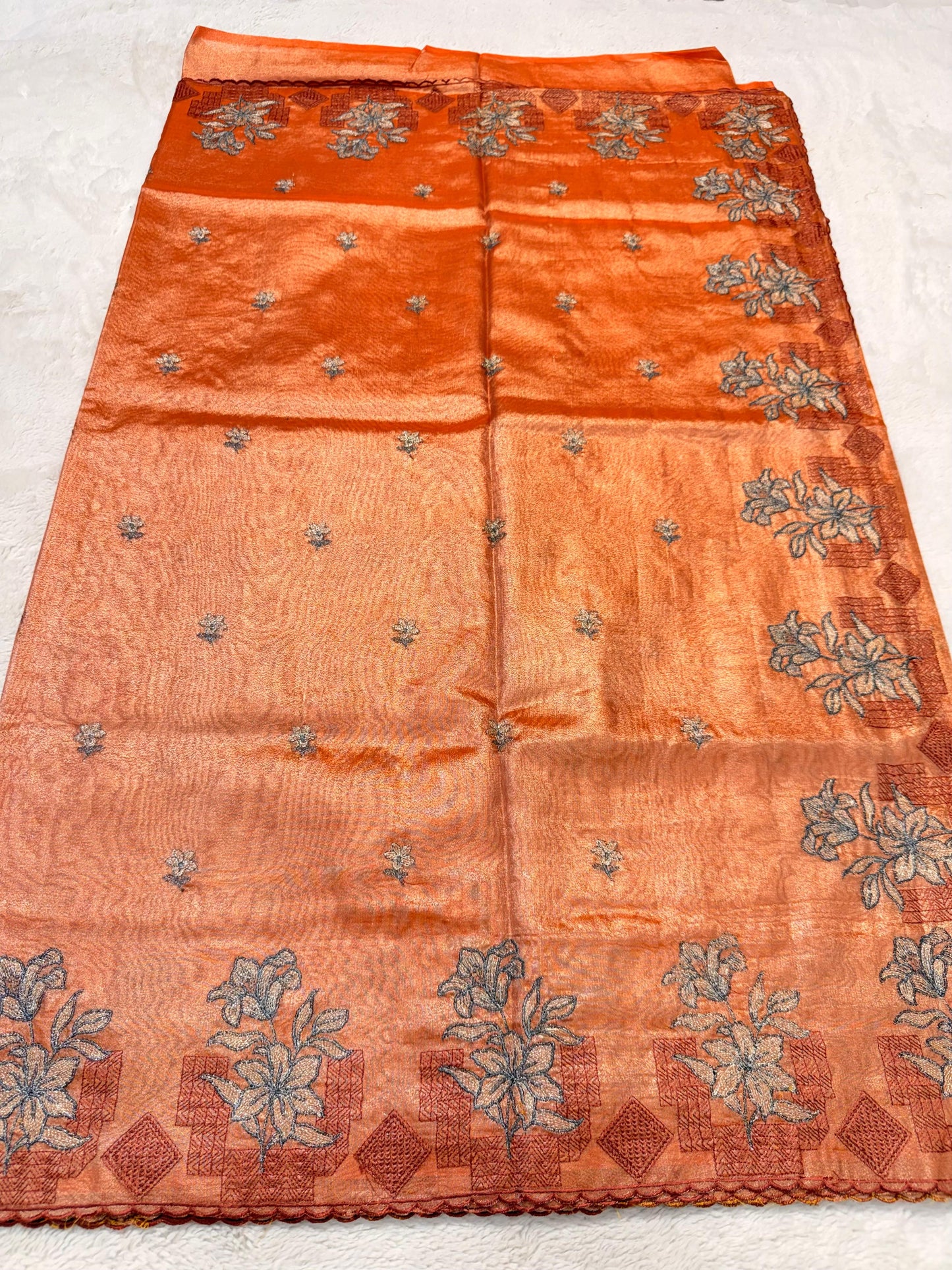 Tissue Designer Embroidery Premium Banarasi saree