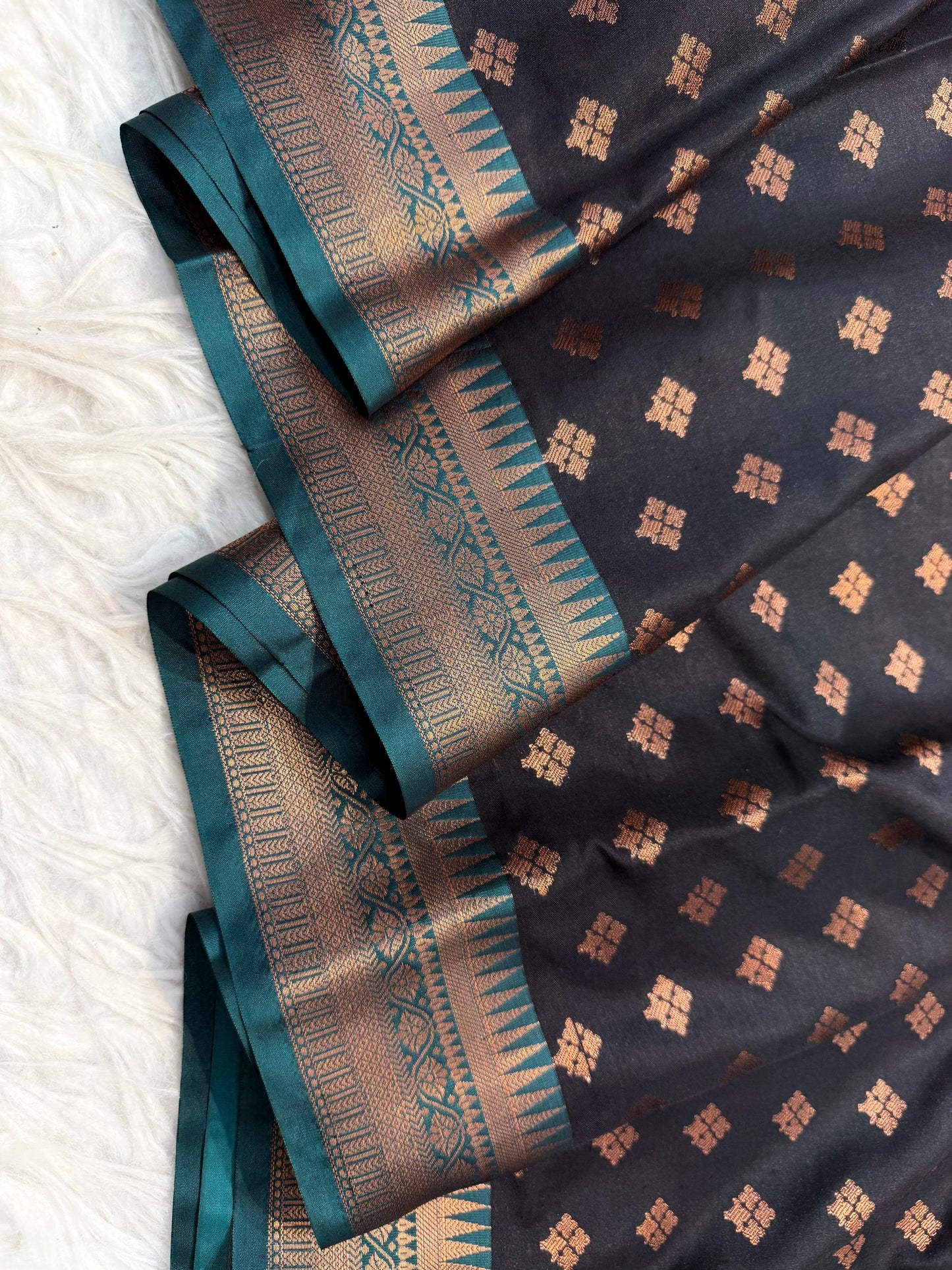 Black Soft Silk Banarasi Saree