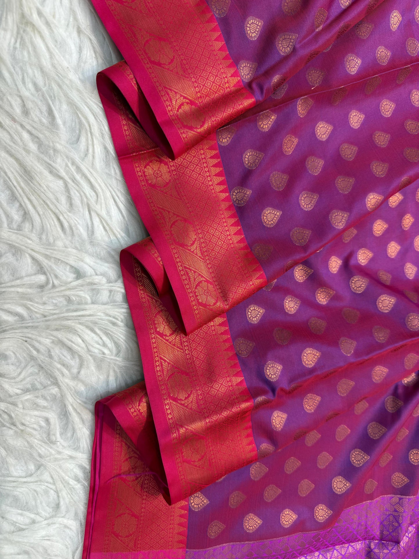 Magenta Soft Silk Banarasi Saree