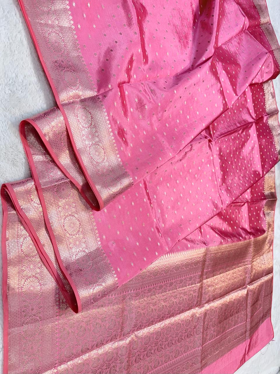 Pink Raw Mango Premium Banarasi Saree